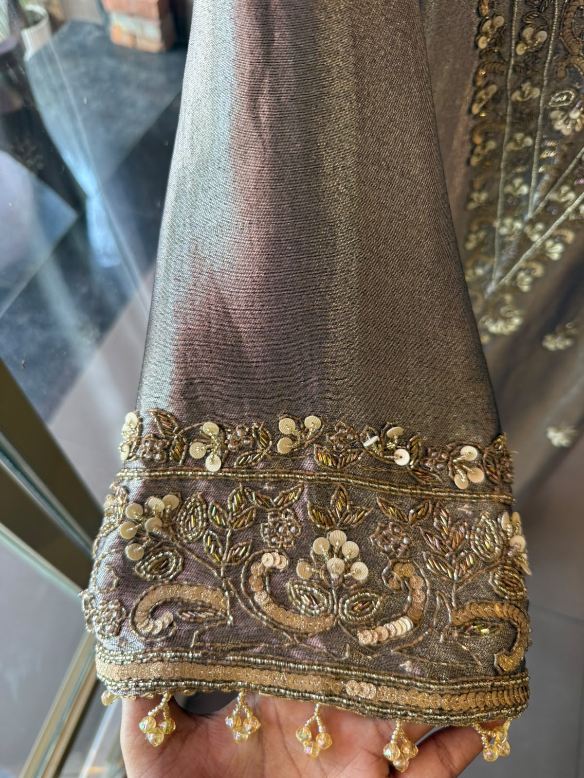 Luxury Shimmer giraffe Tissue long dress