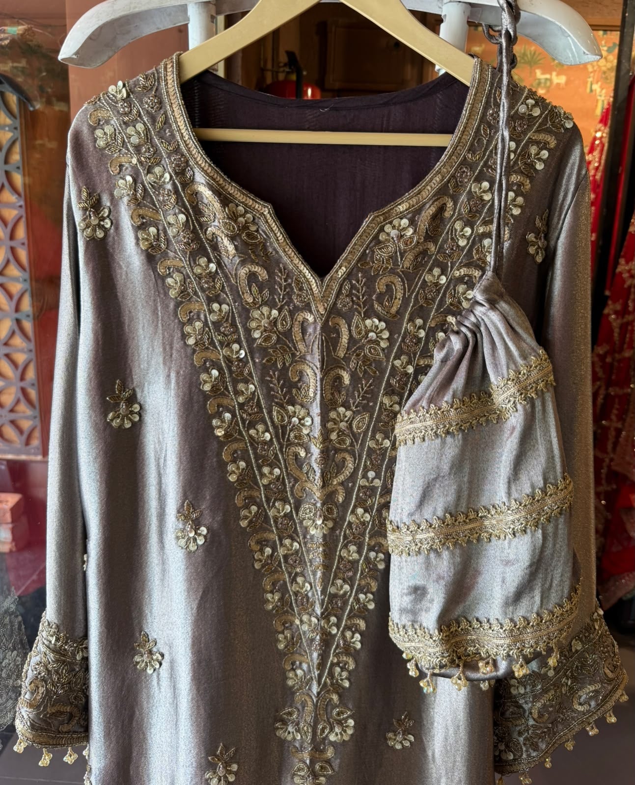 Luxury Shimmer giraffe Tissue long dress