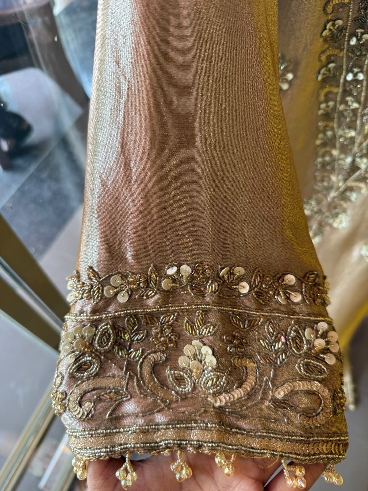 Luxury Shimmer giraffe Tissue long dress