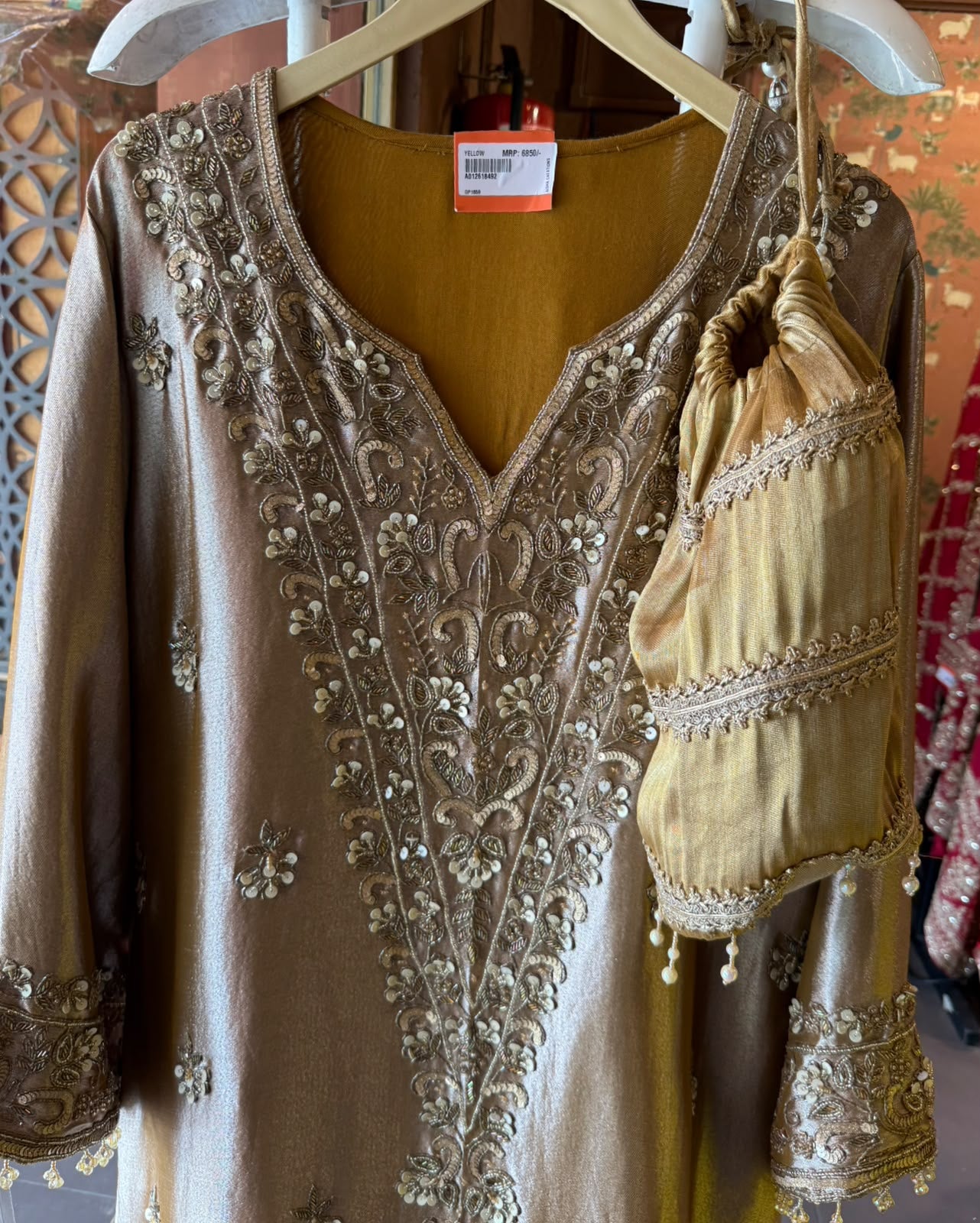 Luxury Shimmer giraffe Tissue long dress
