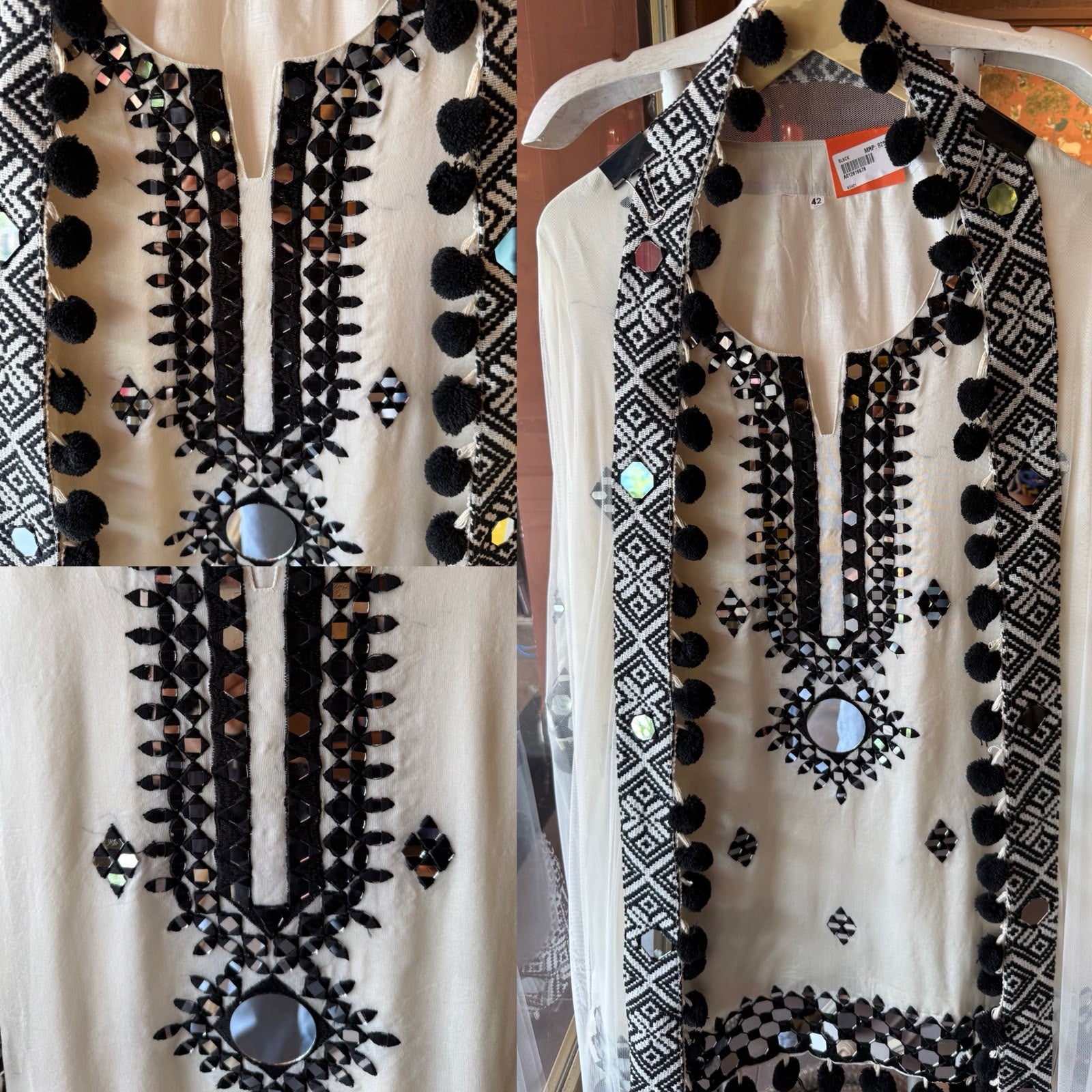 Mirror Work Statement Anarkali Suit