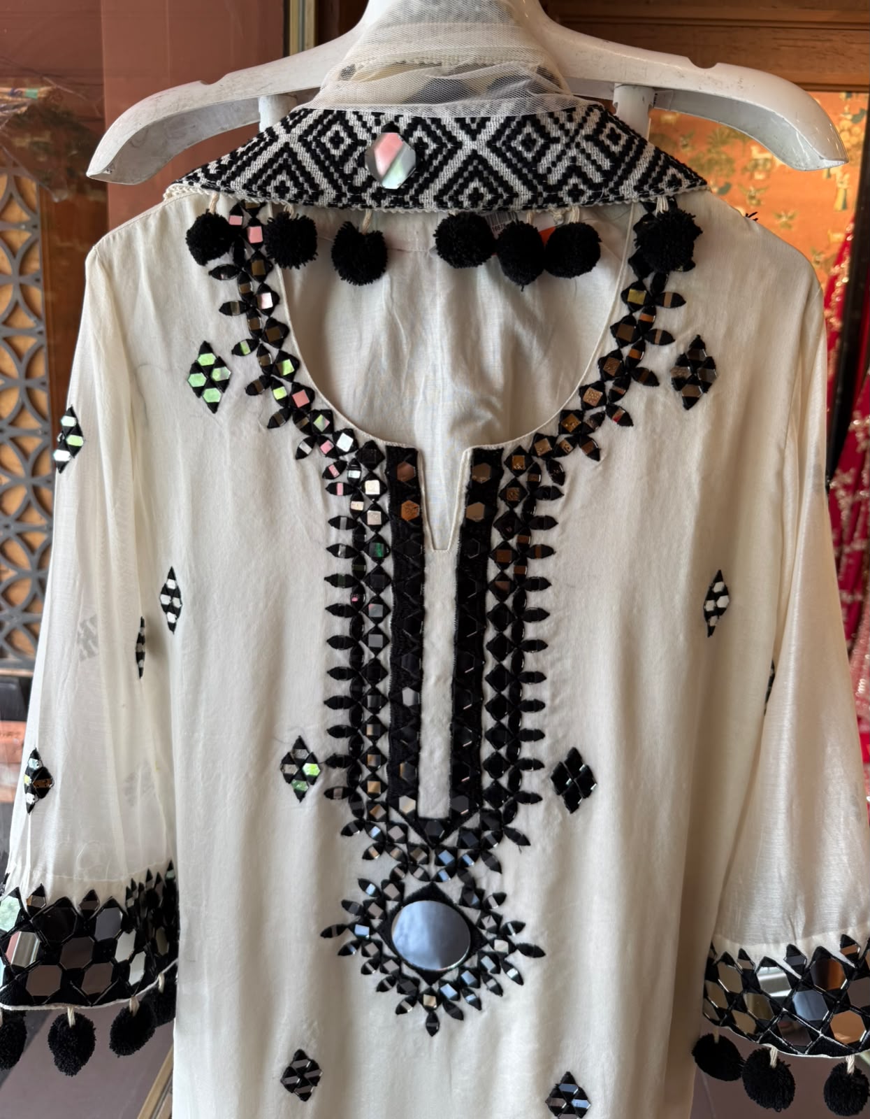 Mirror Work Statement Anarkali Suit