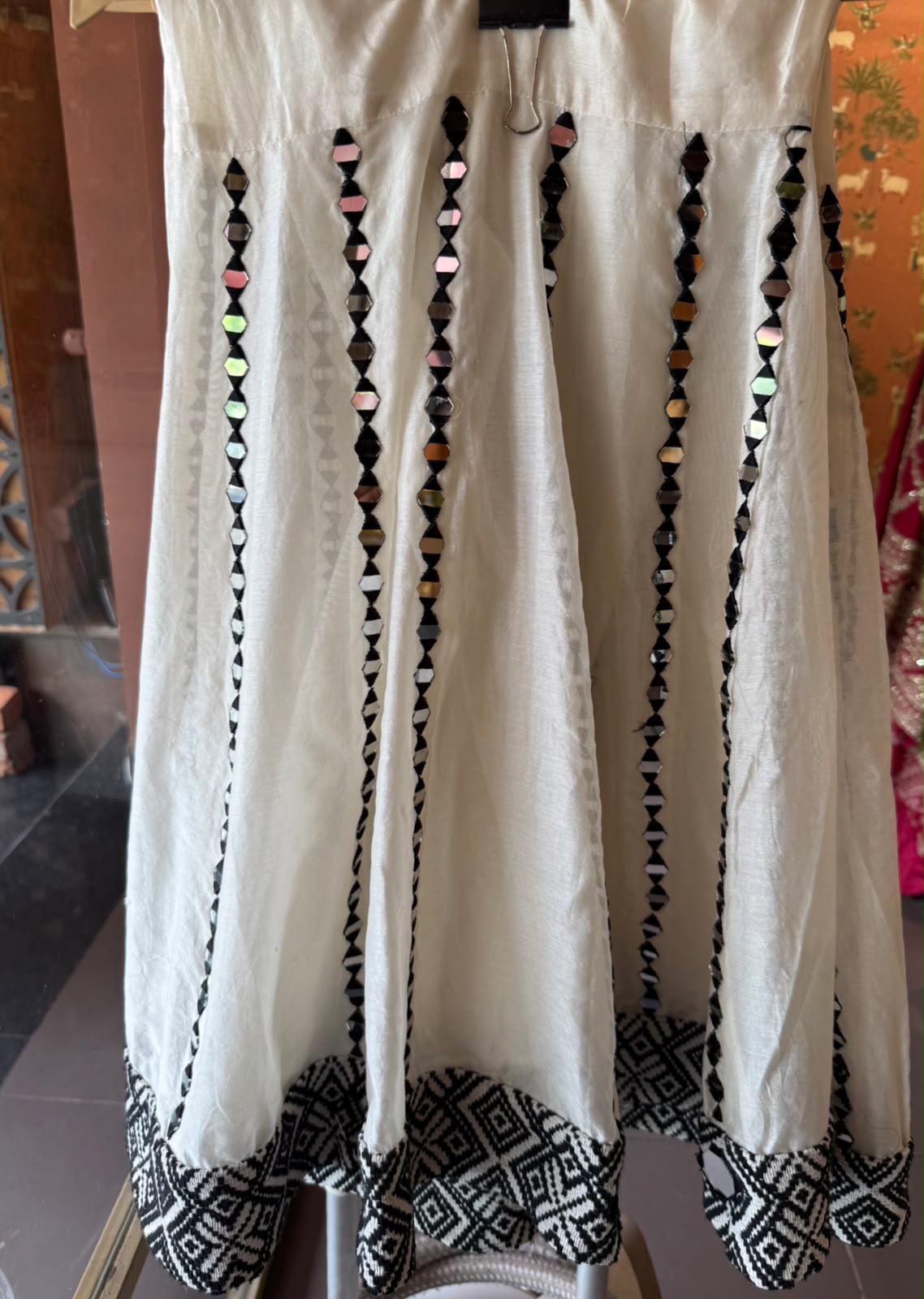 Mirror Work Statement Anarkali Suit