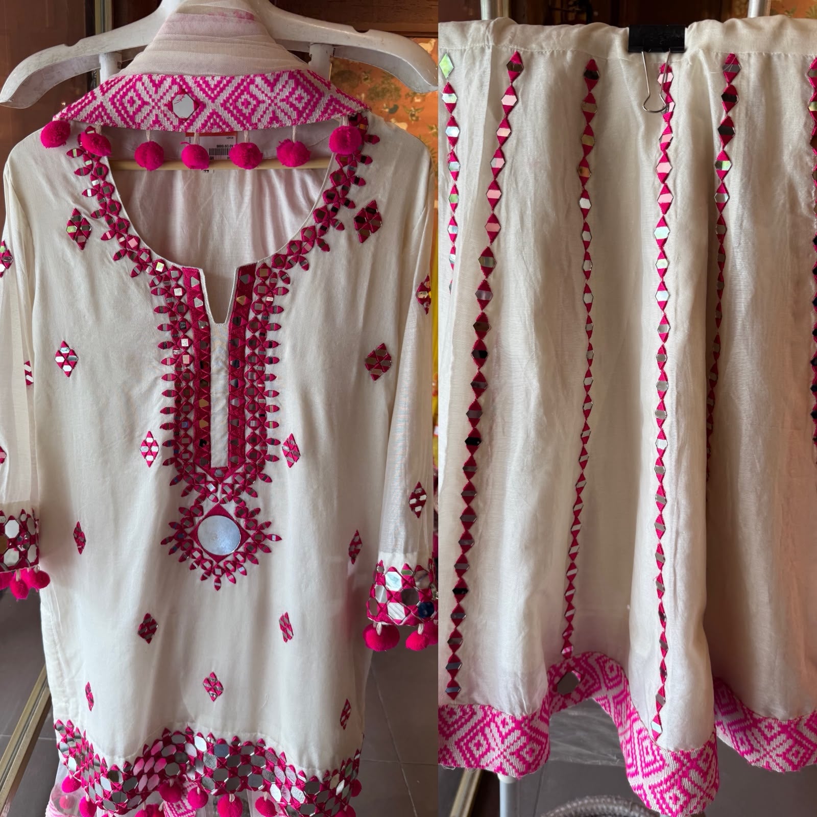 Mirror Work Statement Anarkali Suit