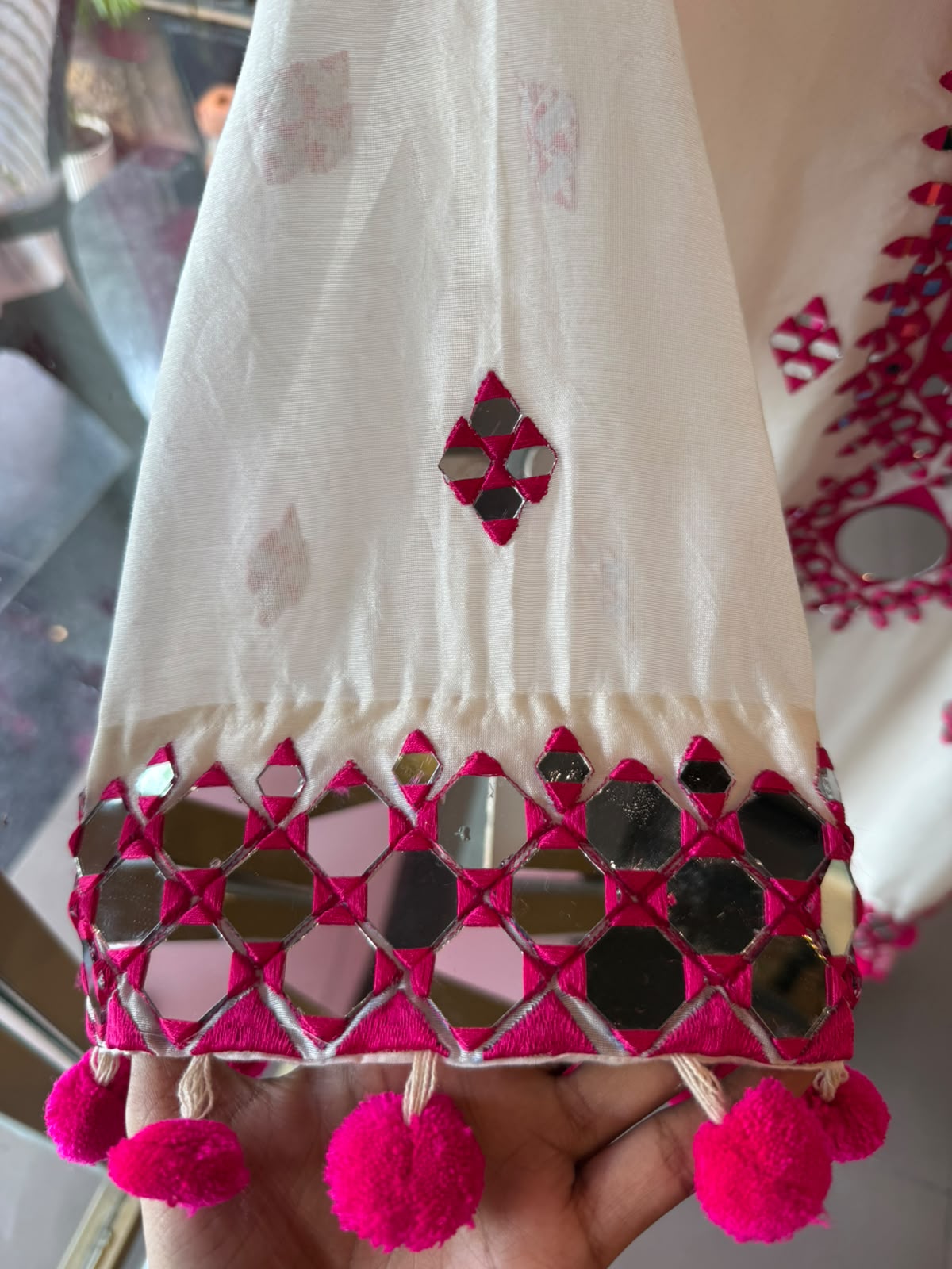 Mirror Work Statement Anarkali Suit