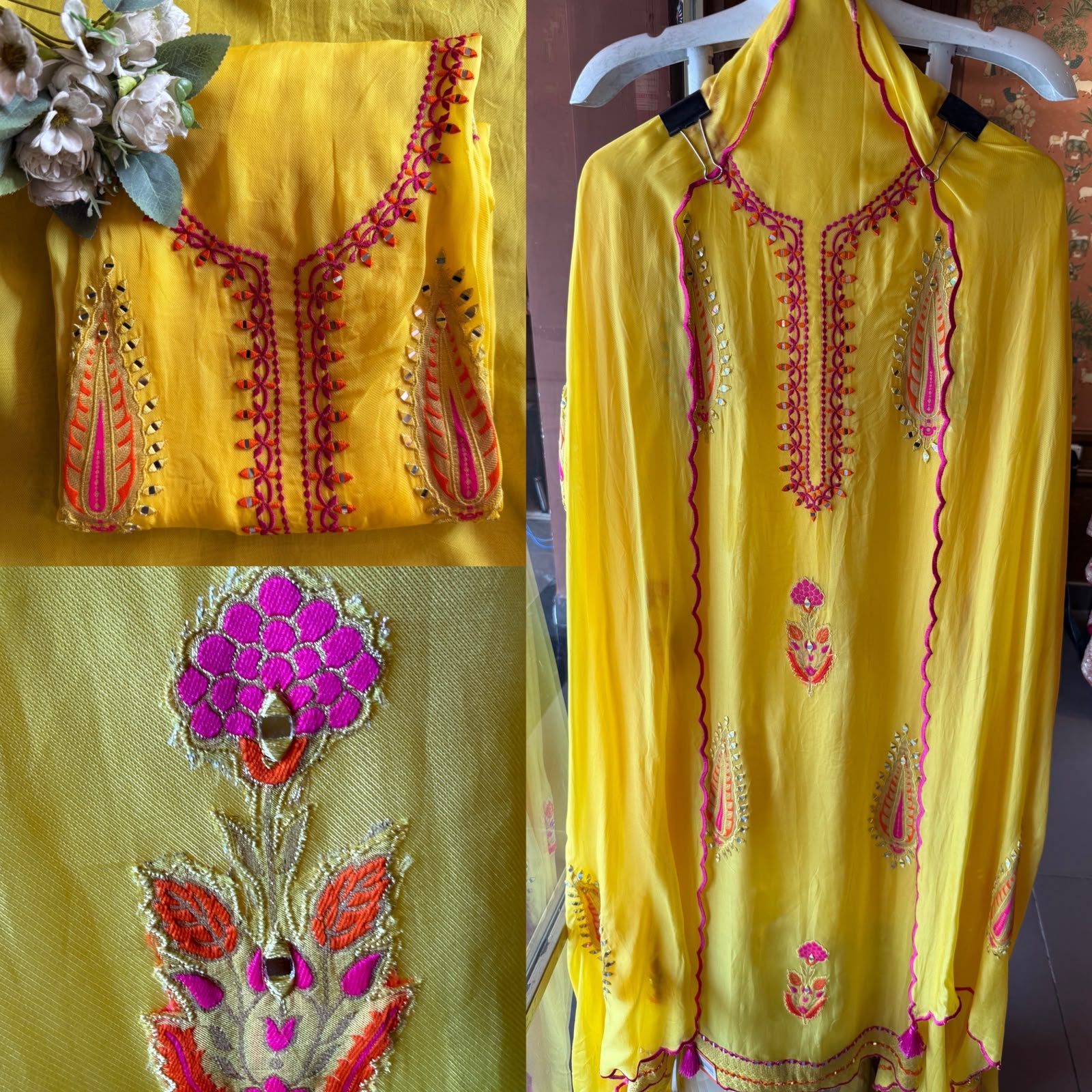 Soft Pure organza Twill UNSTITCHED SUIT