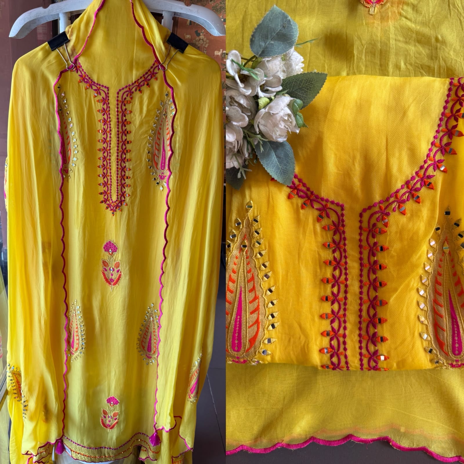 Soft Pure organza Twill UNSTITCHED SUIT