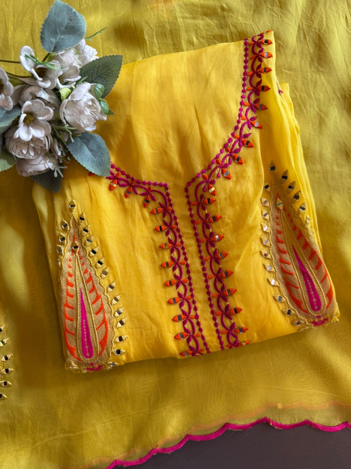 Soft Pure organza Twill UNSTITCHED SUIT