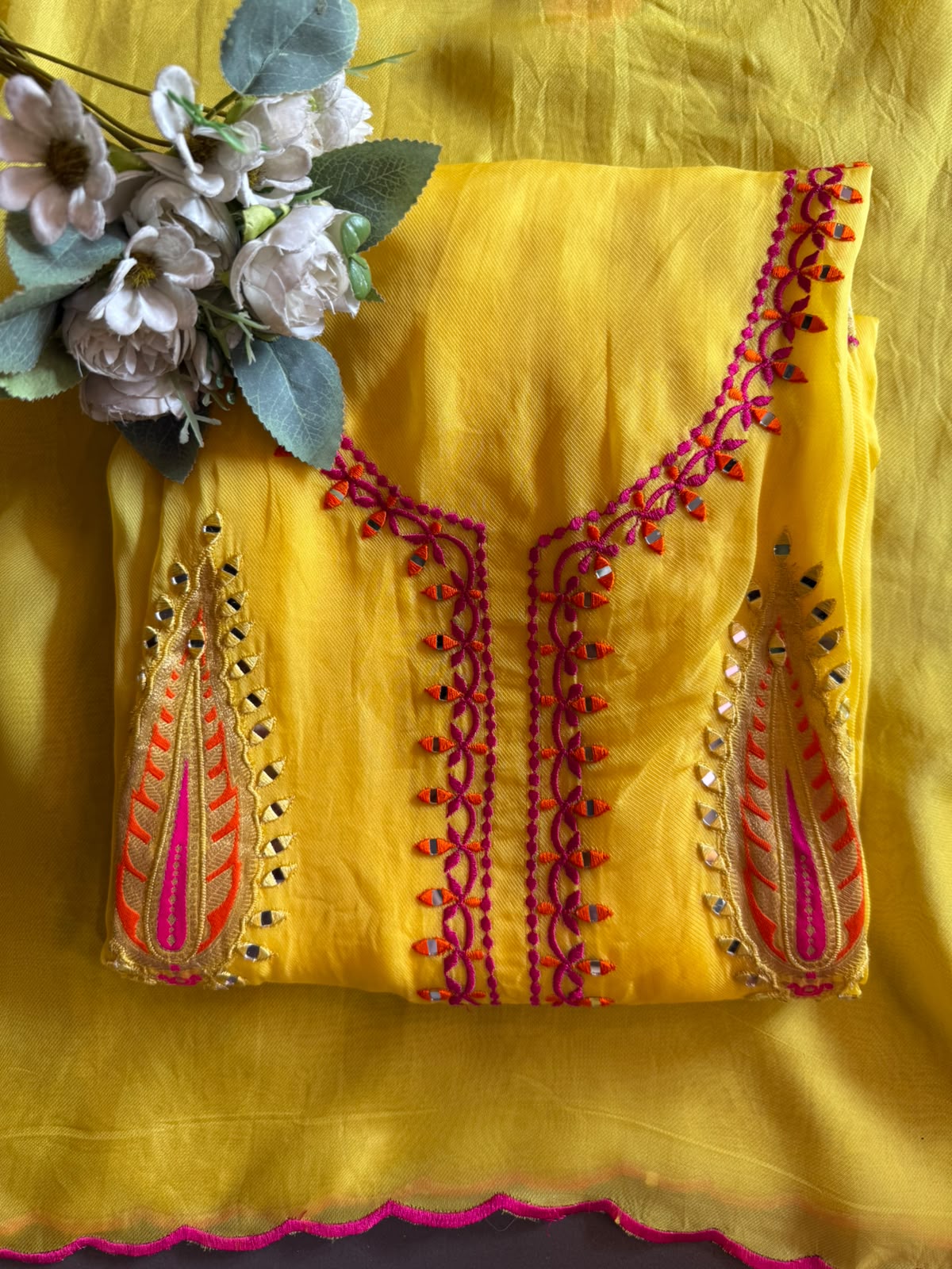 Soft Pure organza Twill UNSTITCHED SUIT