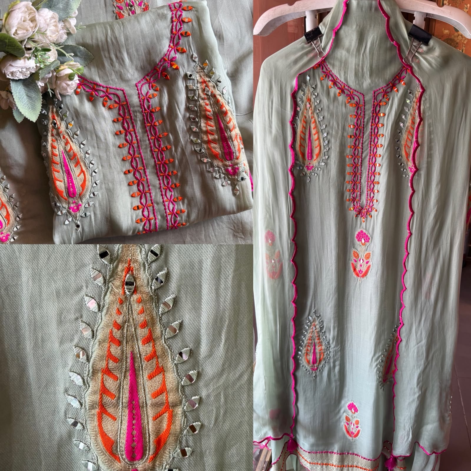 Soft Pure organza Twill UNSTITCHED SUIT