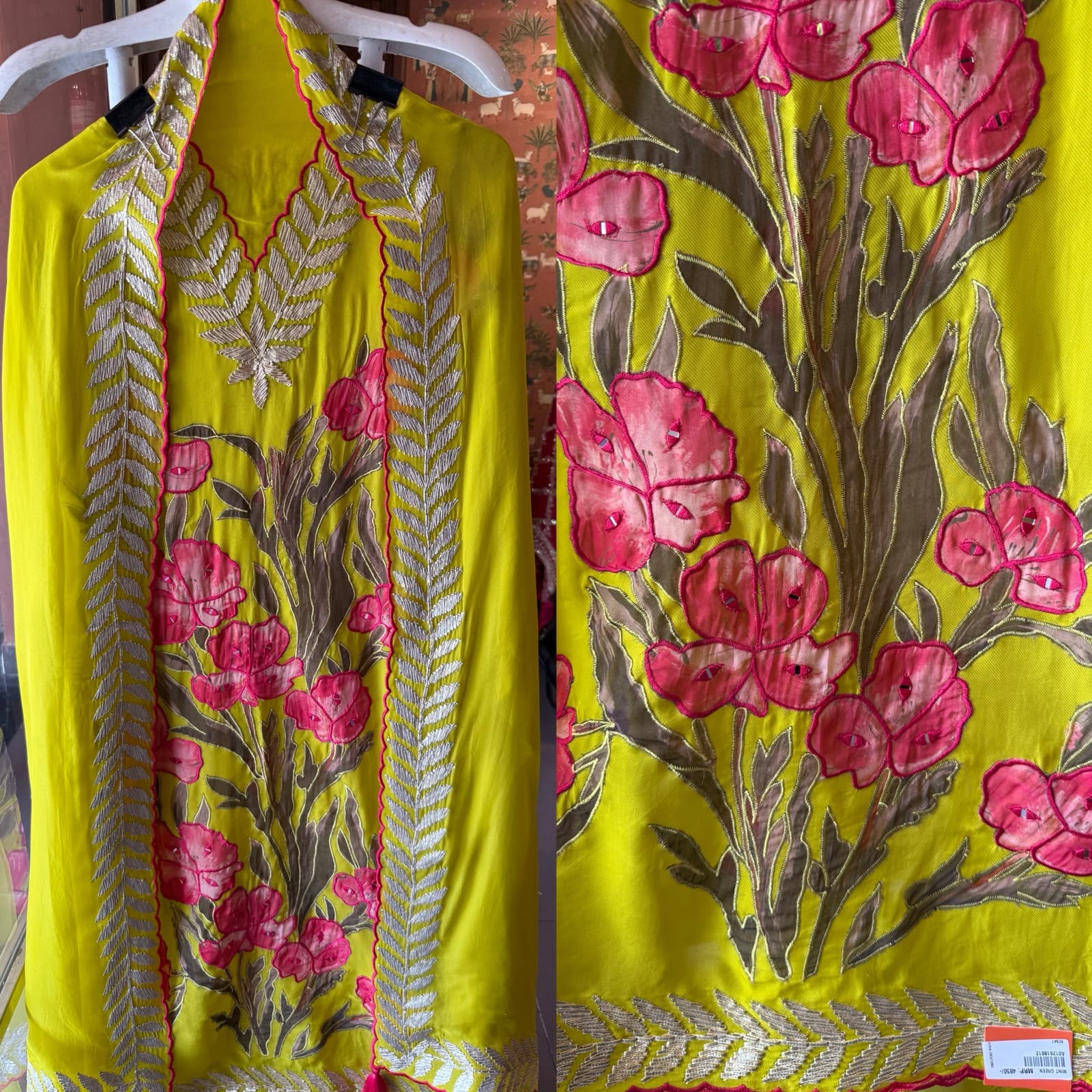 Floral Appliqué Designer Suit