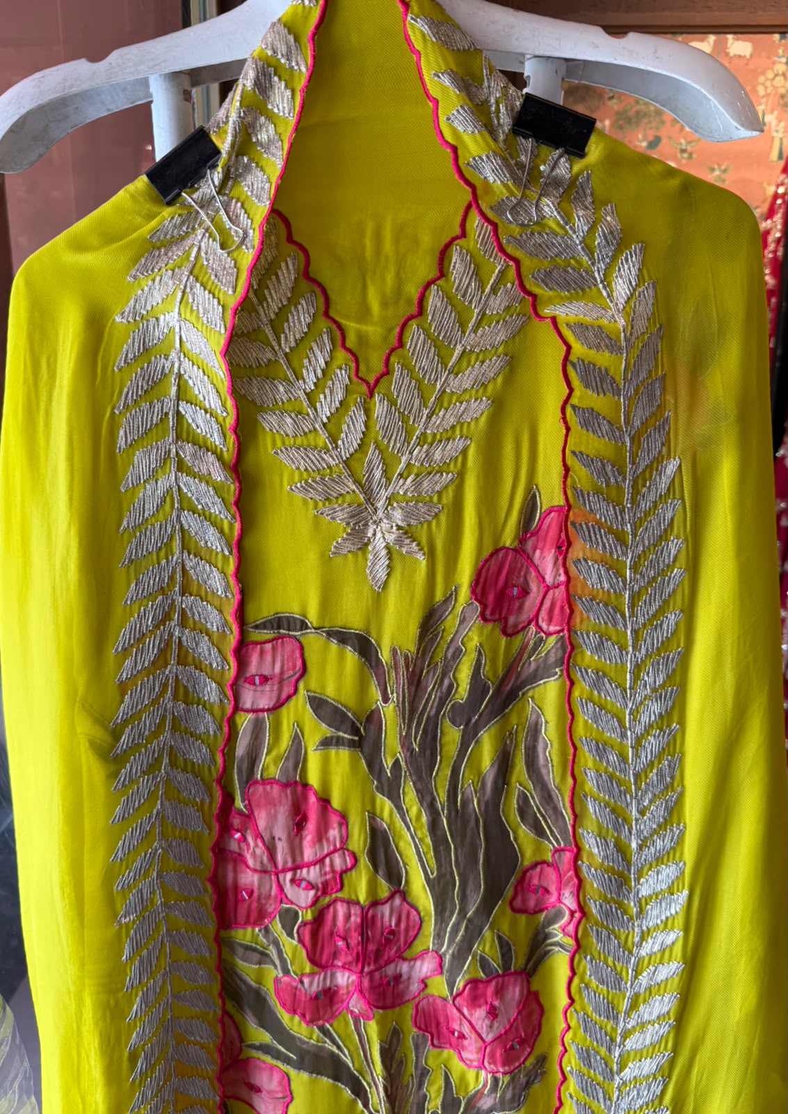 Floral Appliqué Designer Suit