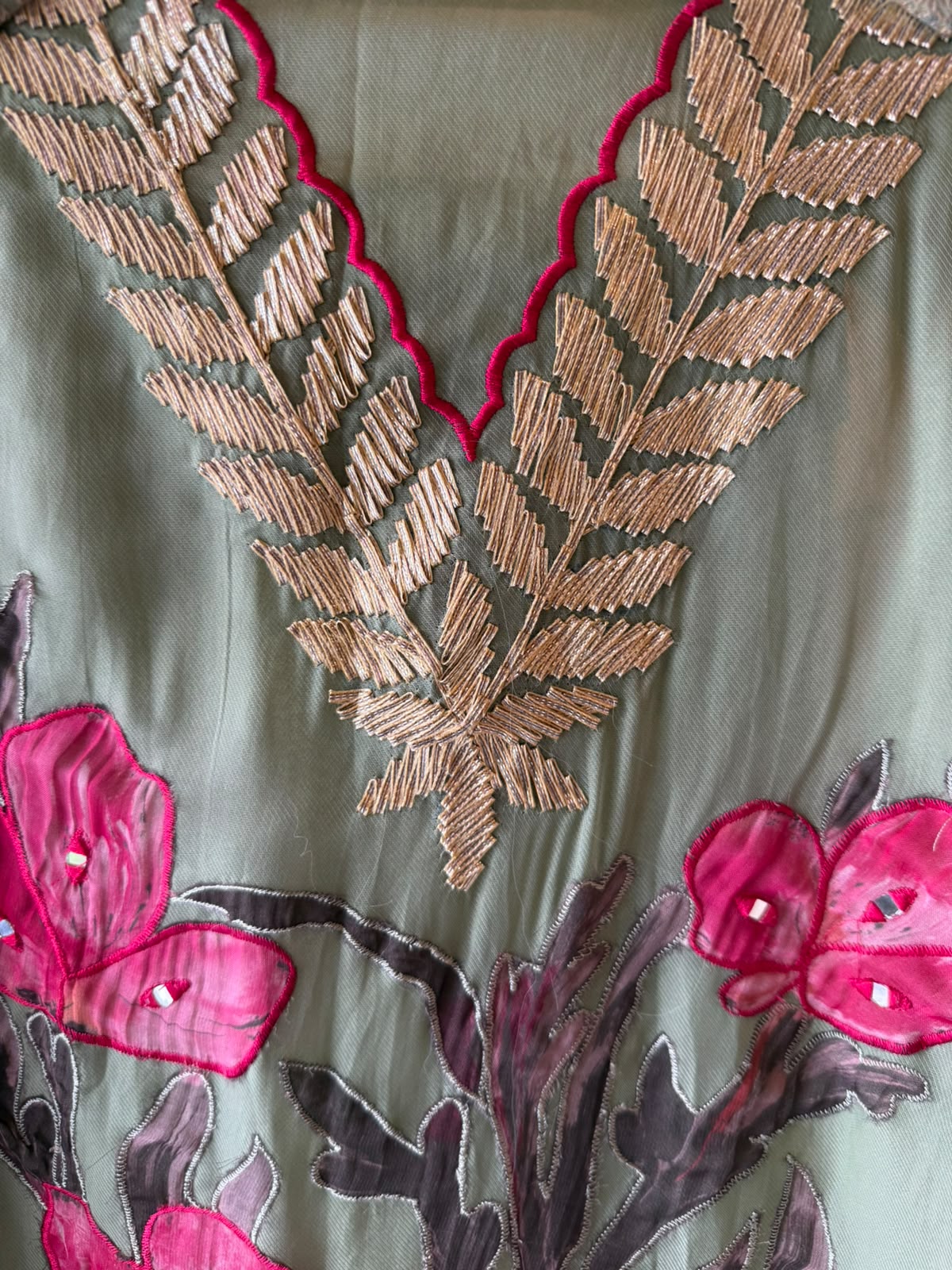 Floral Appliqué Designer Suit