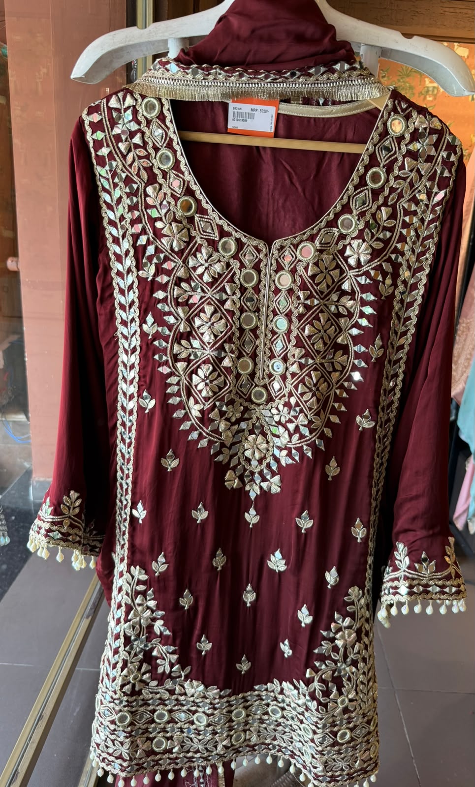 Heavy Mirror and gotta Work Pakistani Suit Set