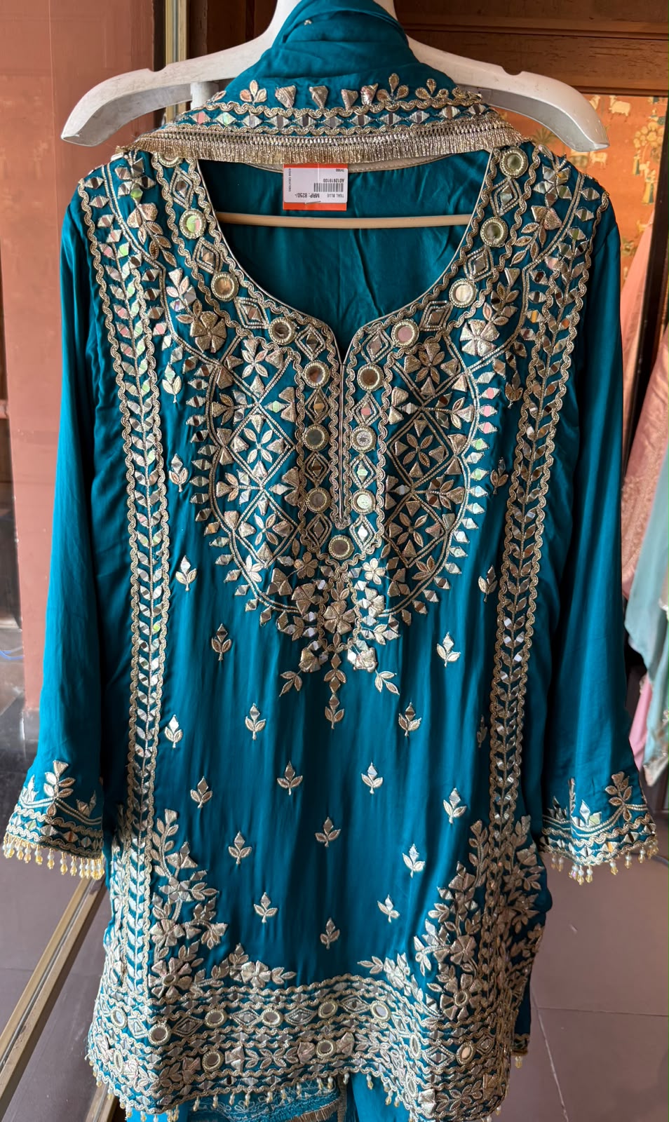 Heavy Mirror and gotta Work Pakistani Suit Set