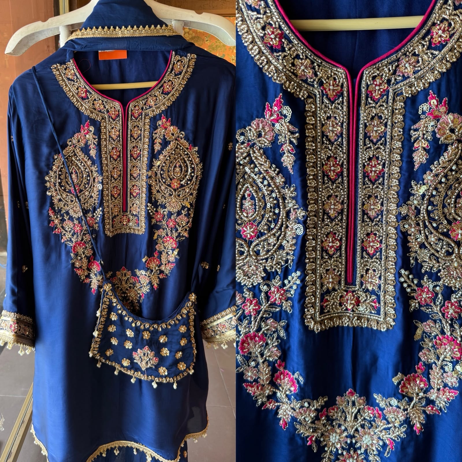 Designer Hand embellished Stitched Set