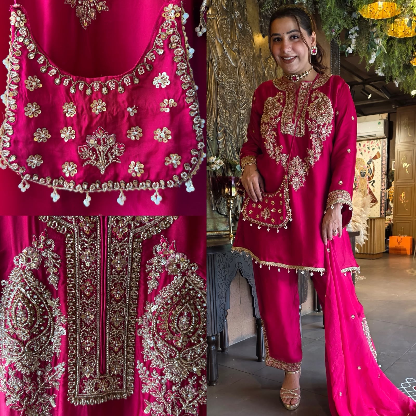 Designer Hand embellished Stitched Set