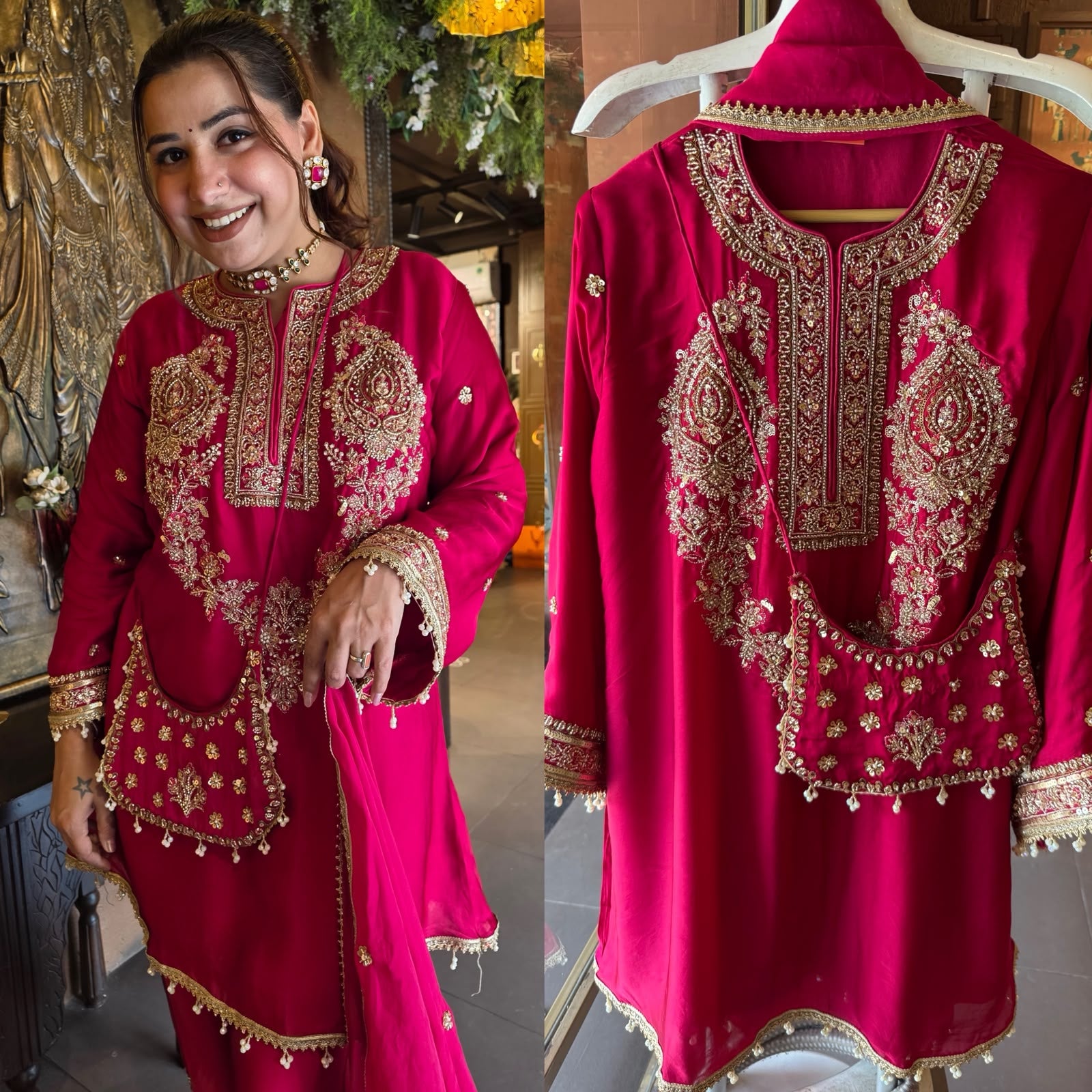 Designer Hand embellished Stitched Set