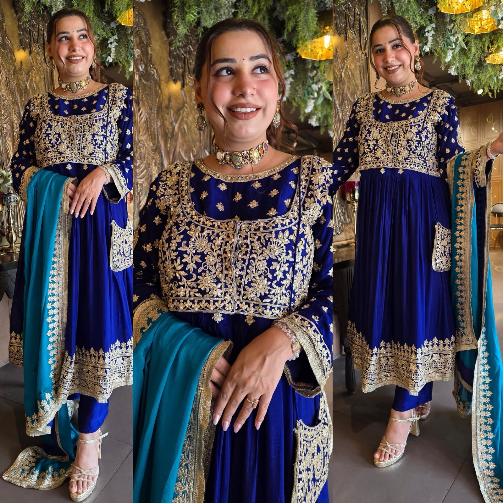 DESIGNER ANARKALI CHOLI CUT SET