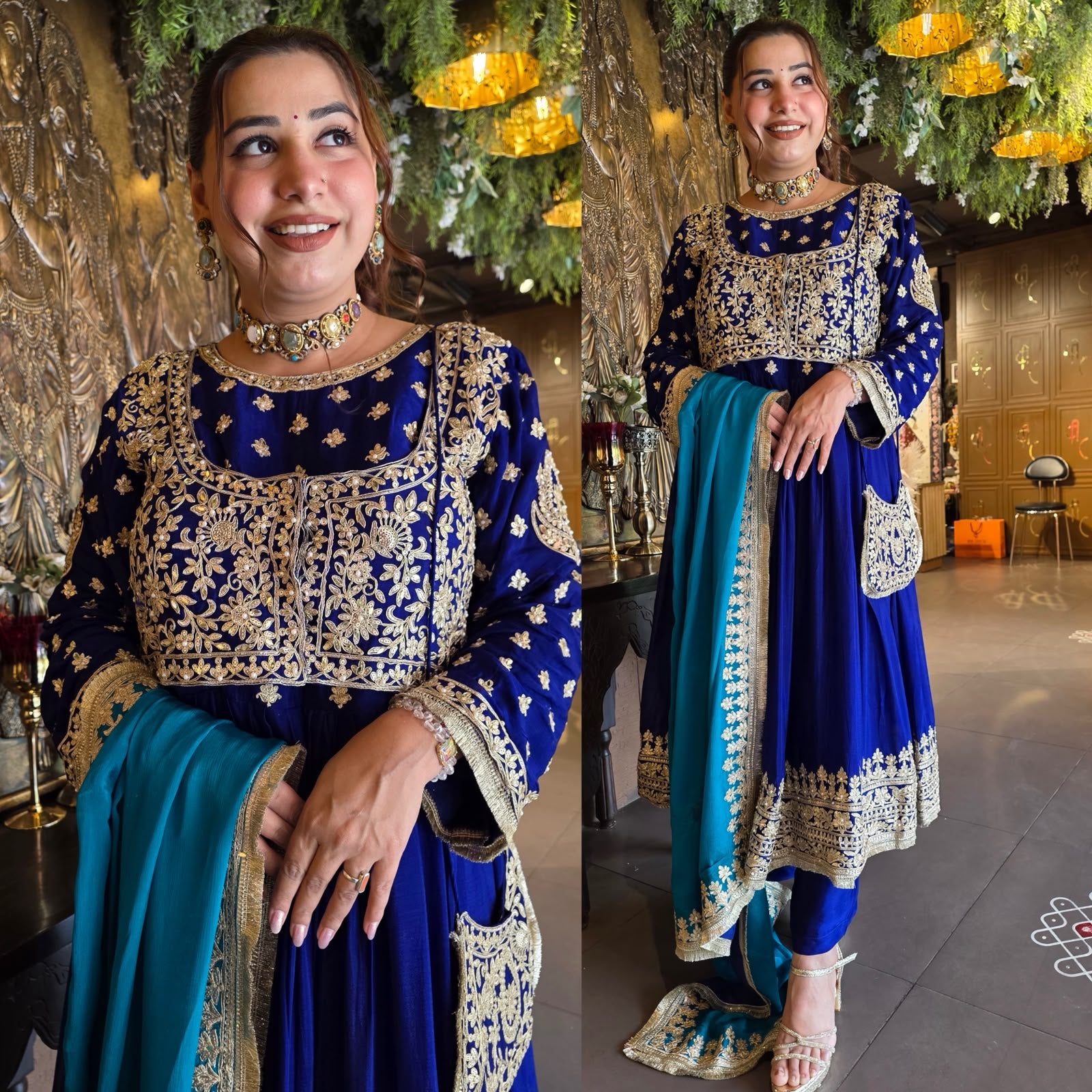 DESIGNER ANARKALI CHOLI CUT SET