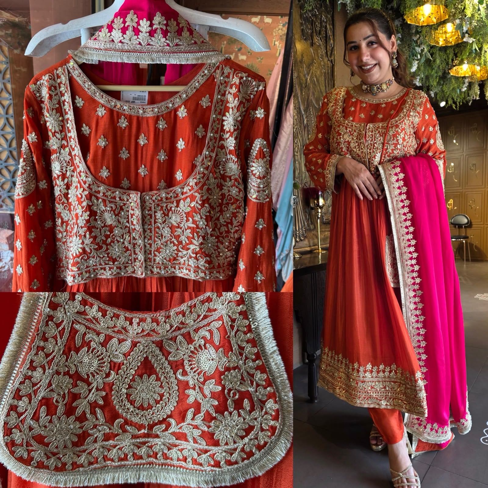 Embroidered  Anarkali Suit set