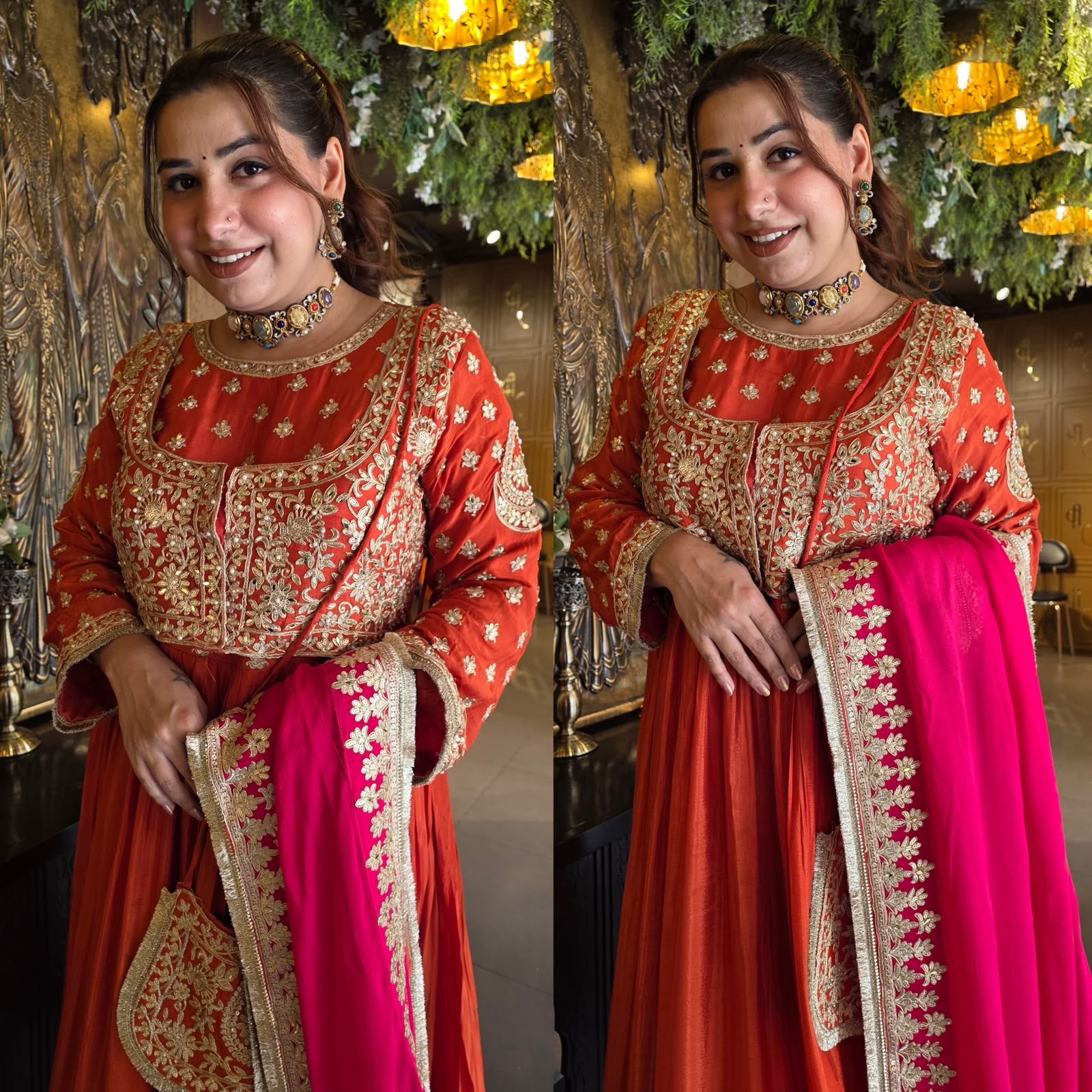 Embroidered  Anarkali Suit set