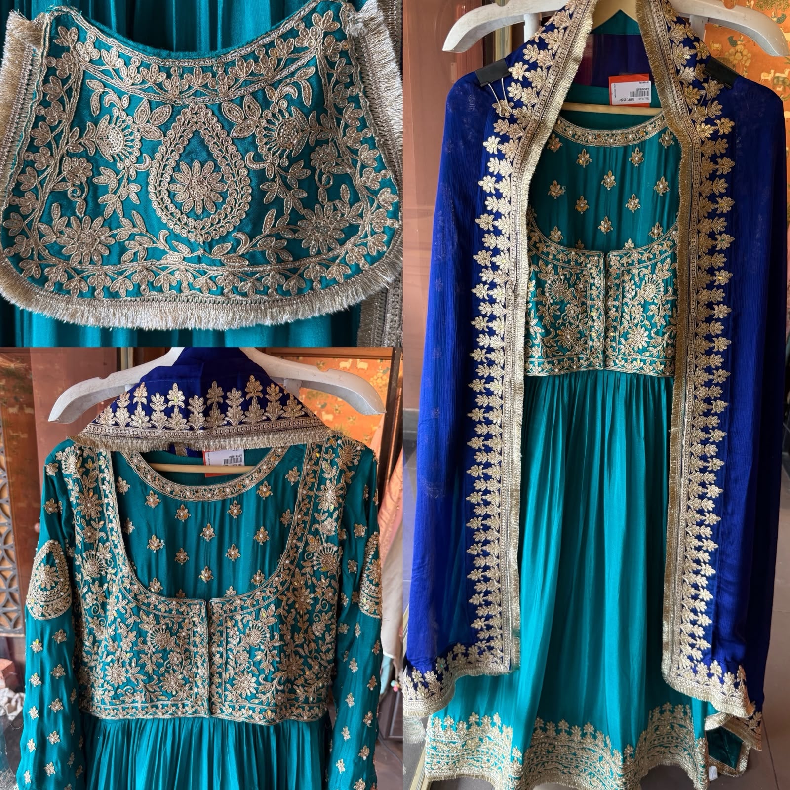 Embroidered  Anarkali Suit set