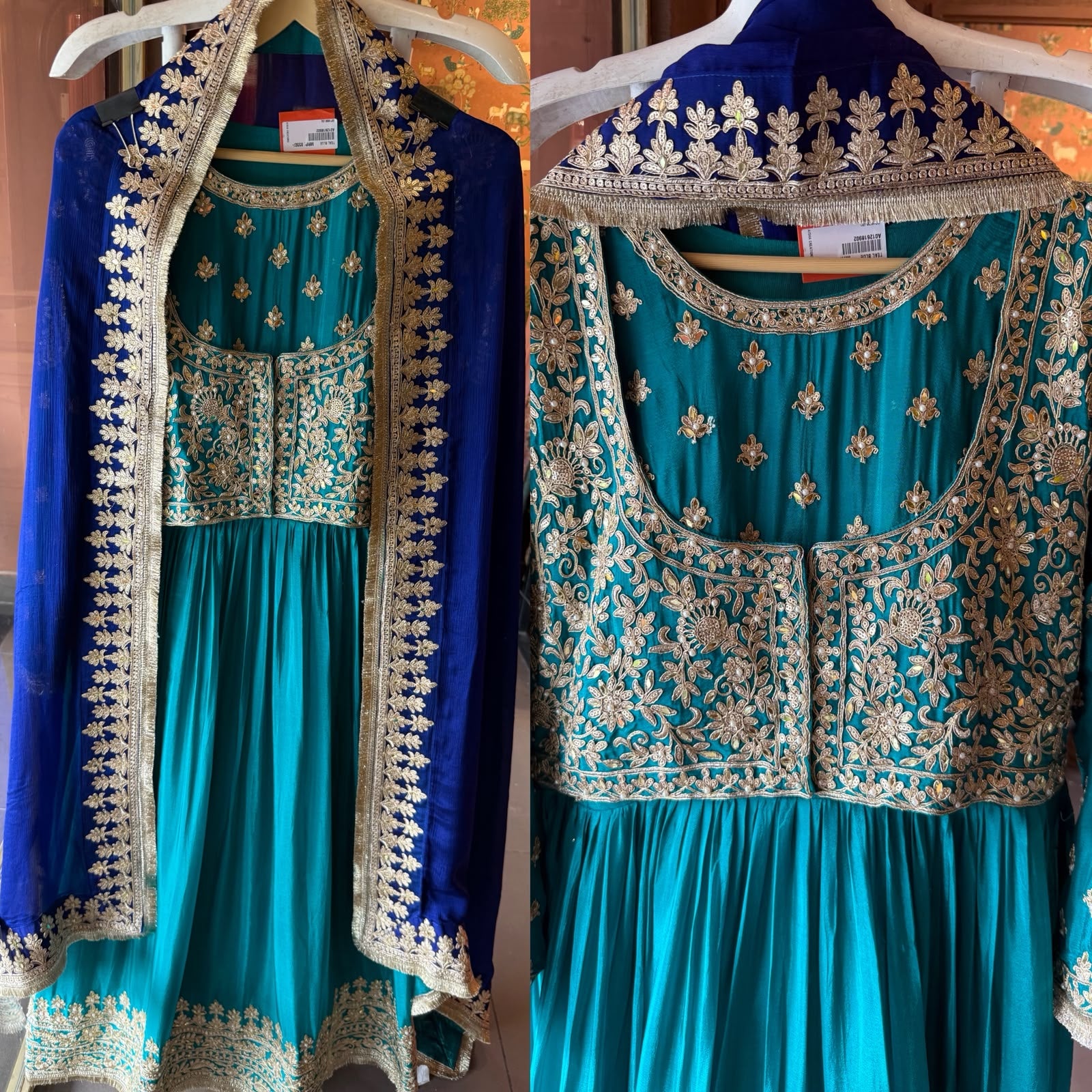 Embroidered  Anarkali Suit set