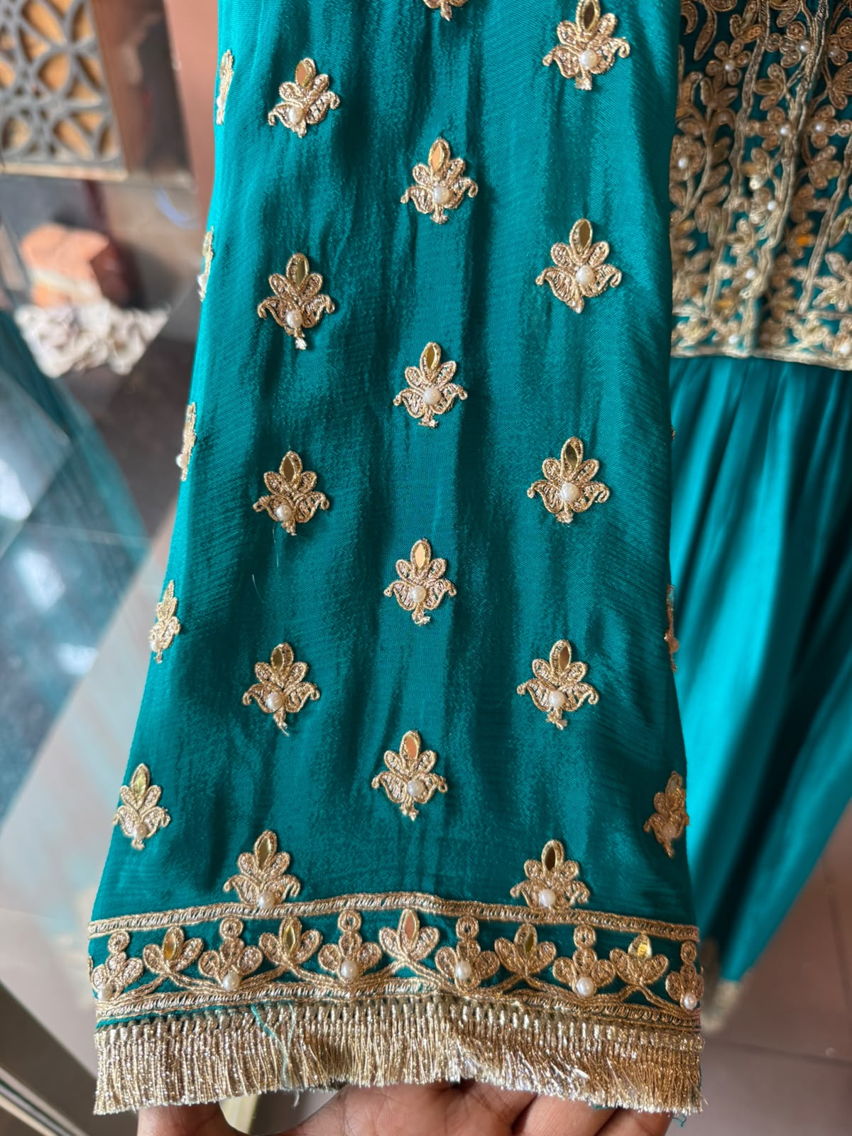 Embroidered  Anarkali Suit set