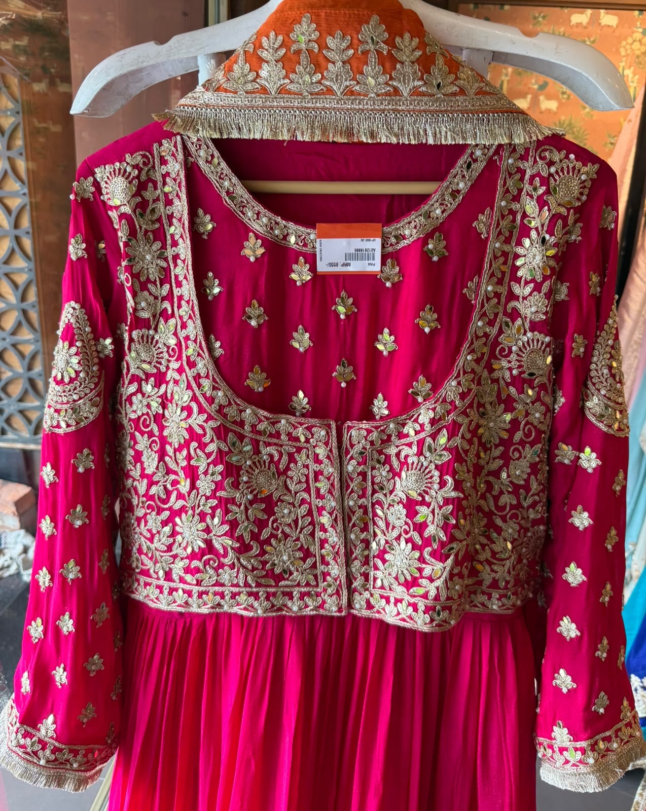 Embroidered  Anarkali Suit set