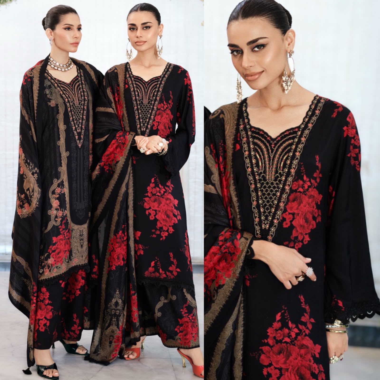 Viscose Muslin digitally printed unstitched suit