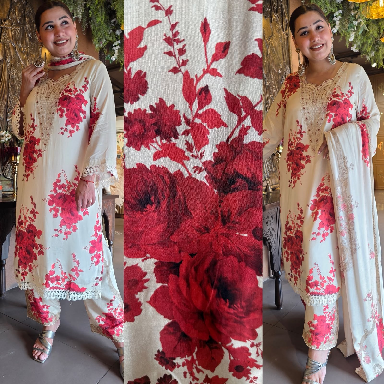 Viscose Muslin digitally printed unstitched suit