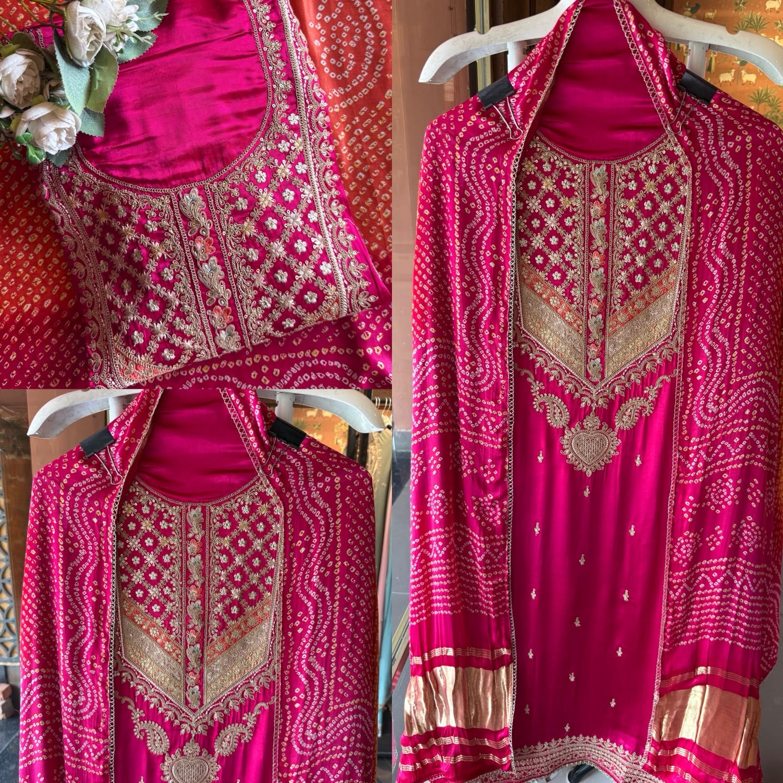 Bandej GAJJI silk Embroidered Suit Set