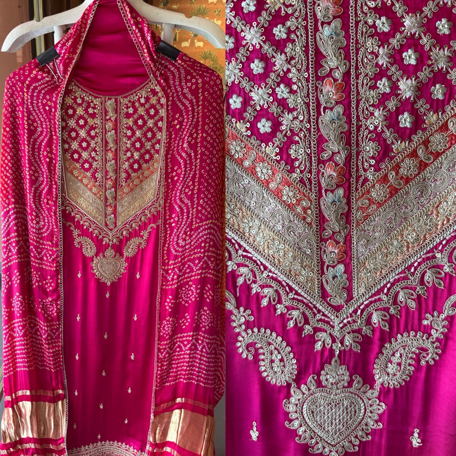Bandej GAJJI silk Embroidered Suit Set