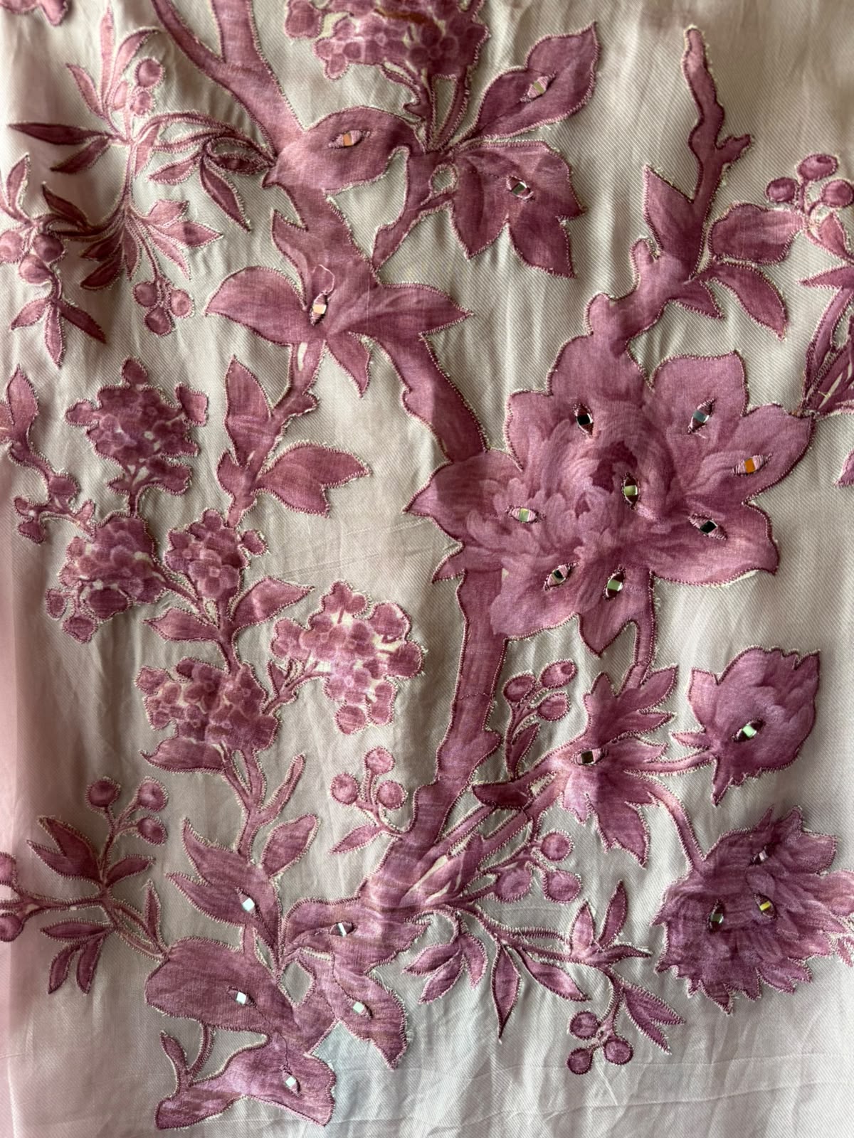 Floral appliqué Patchwork Embroidered Suit Set