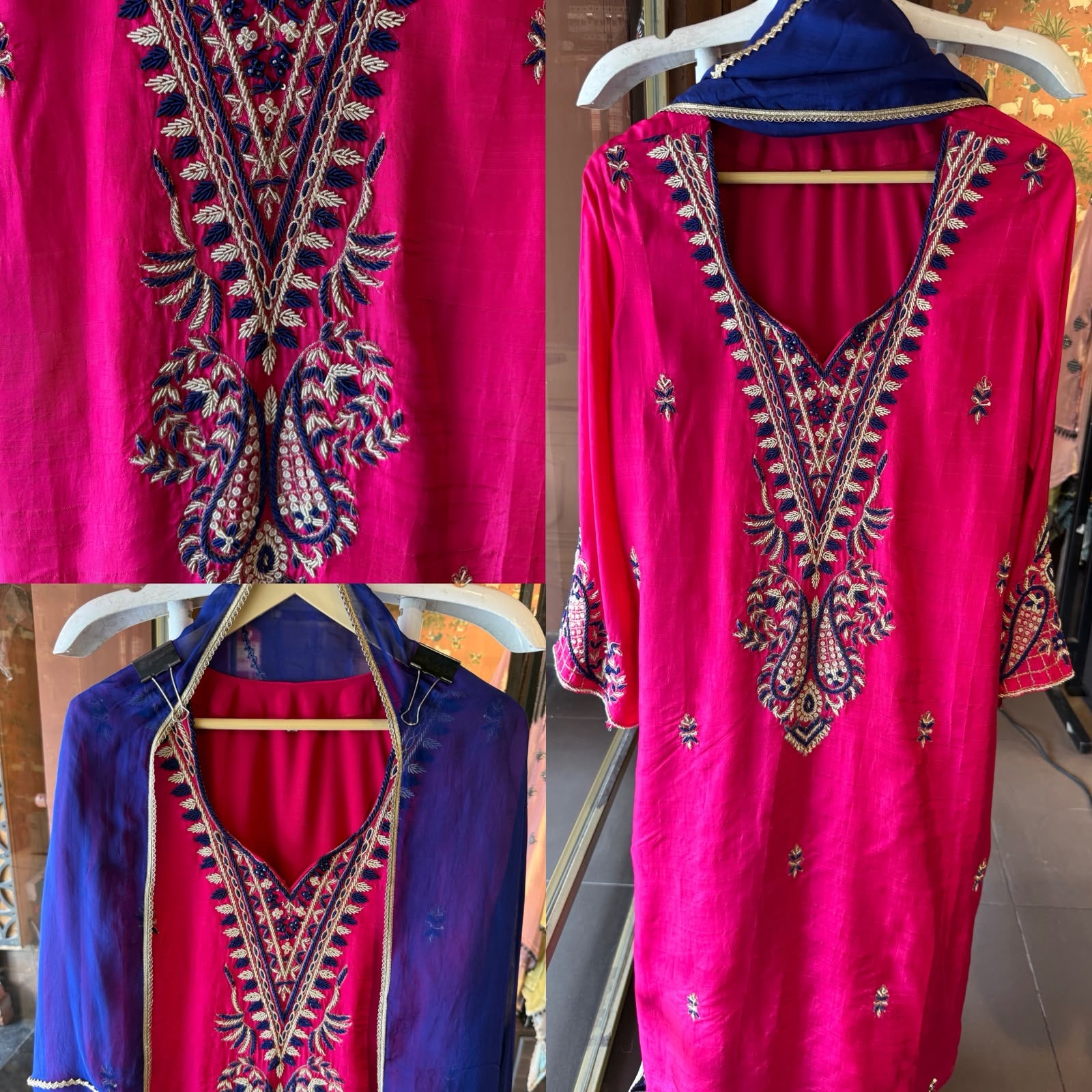 Beautiful striking  contrast suit set