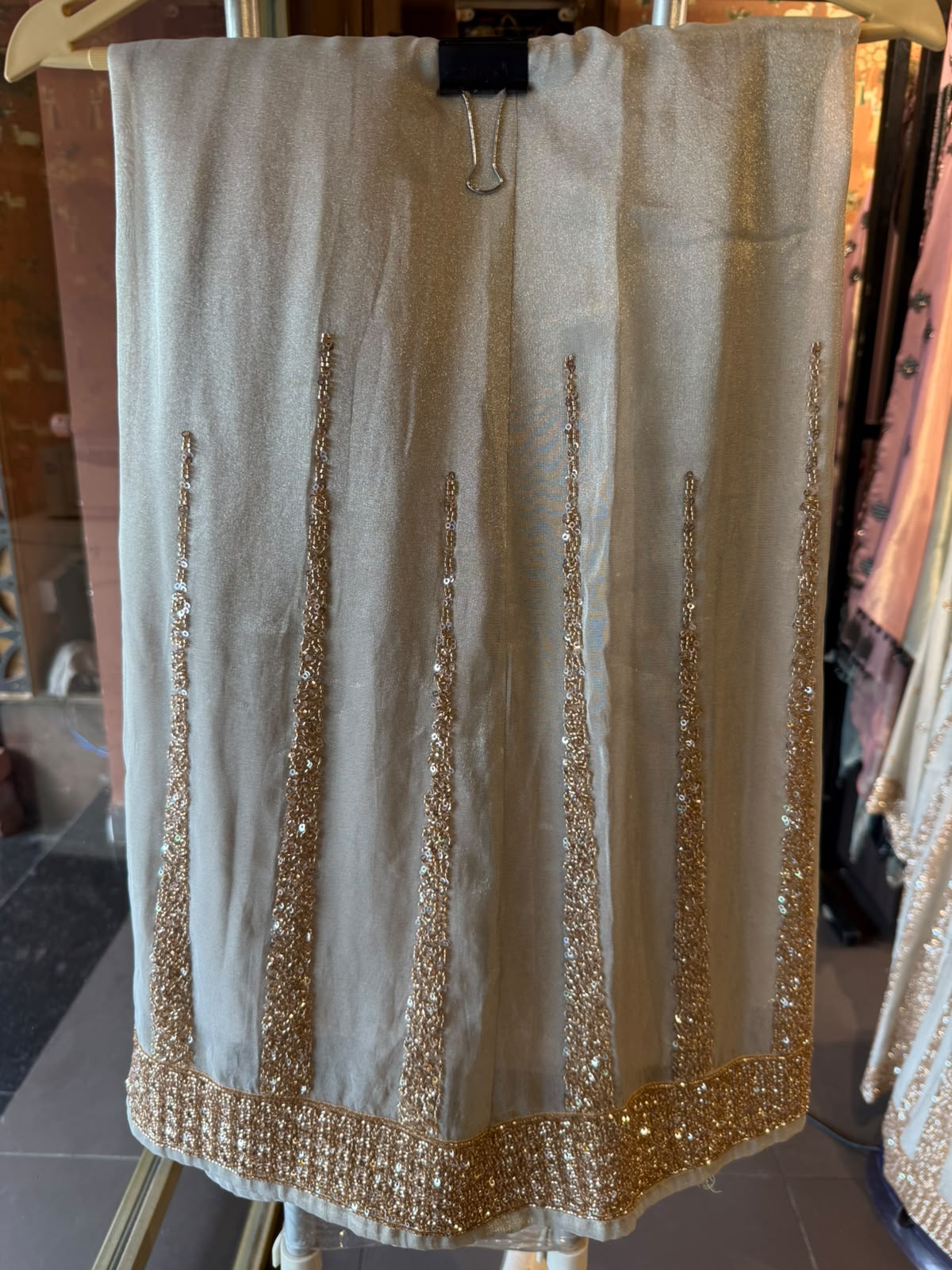 Ivory Shimmer Sharara Set