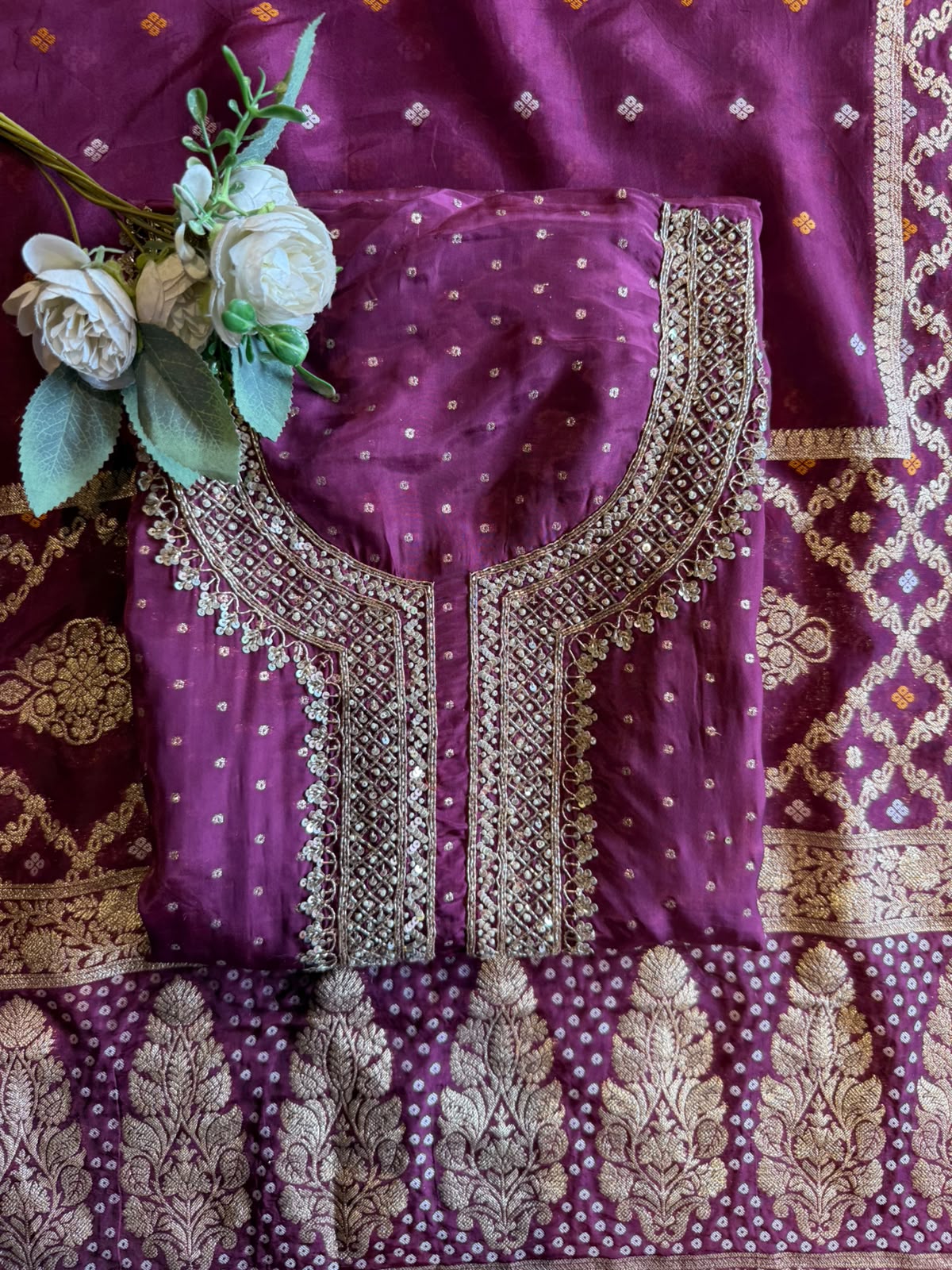 Premium Silk Fabric unstitched suit