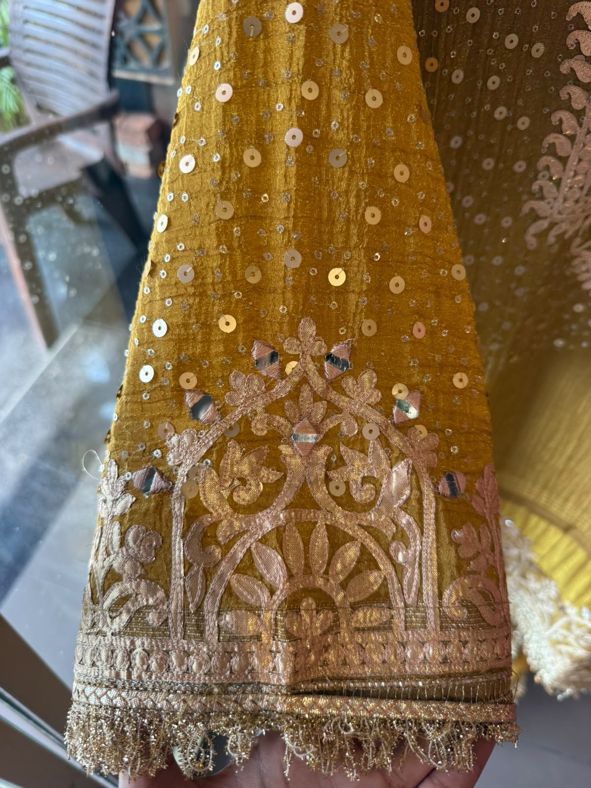 Designer Embroidered Kurta Set With farshi salwar