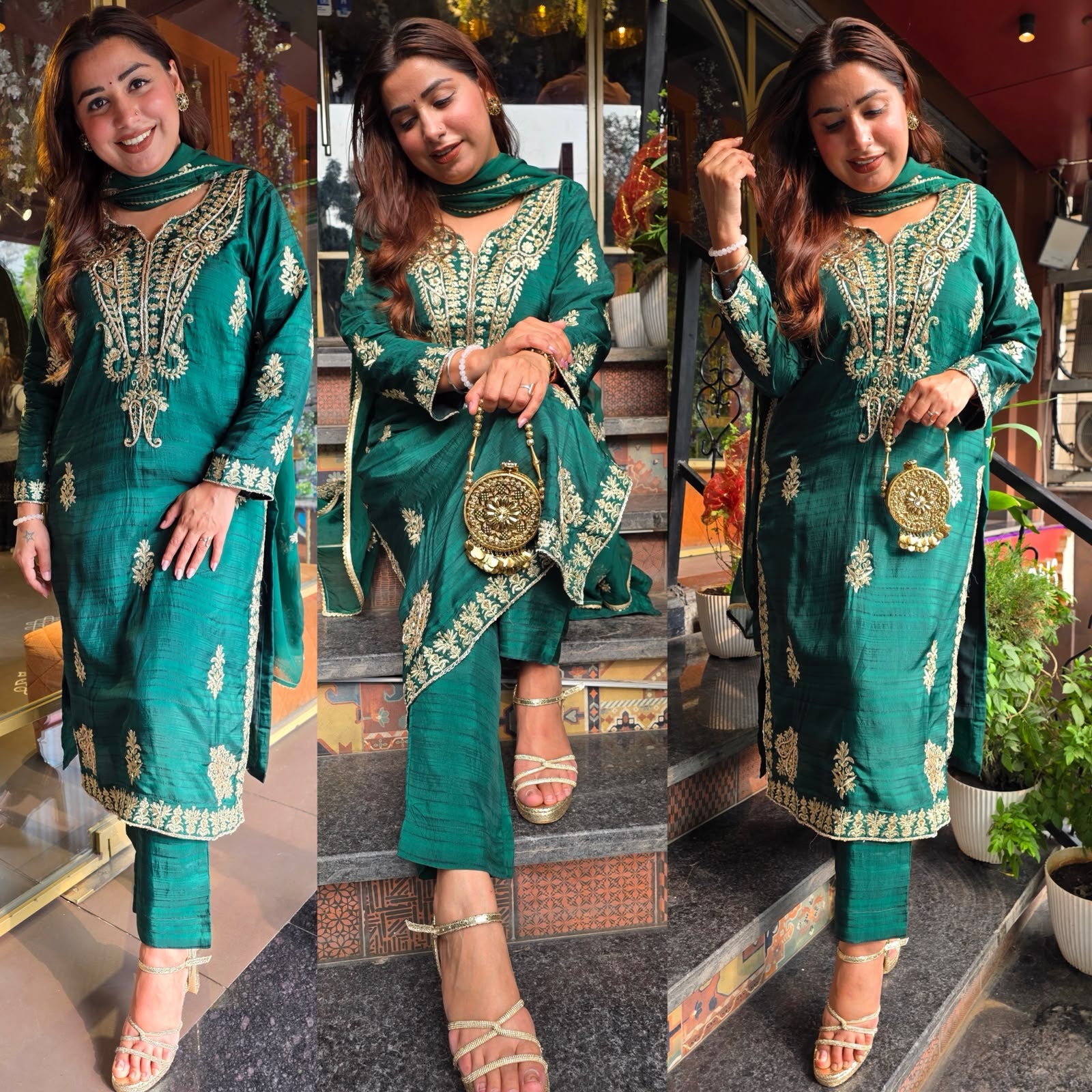 Elegant embroidered kurta set