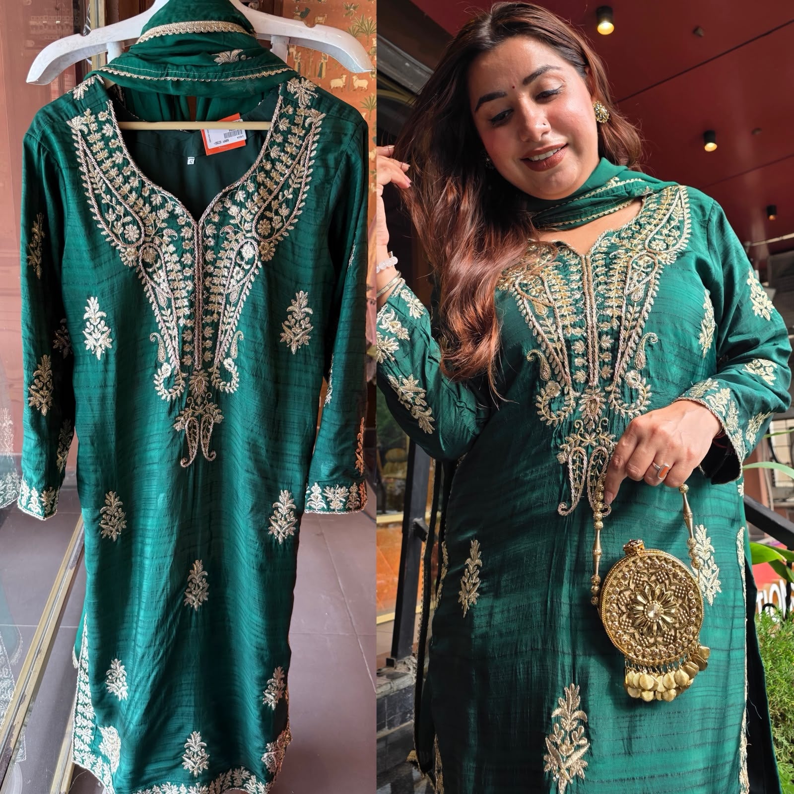 Elegant embroidered kurta set