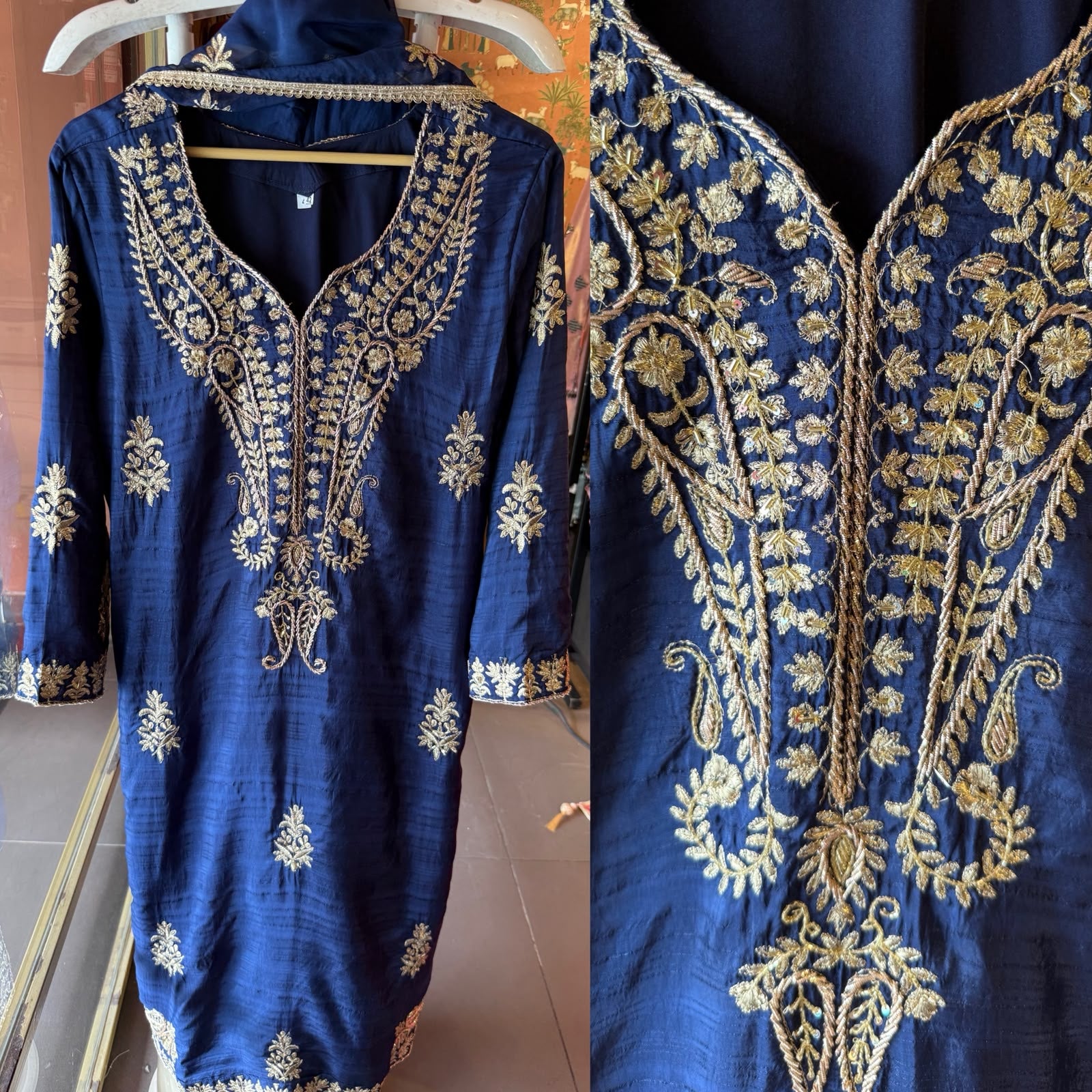 Elegant embroidered kurta set