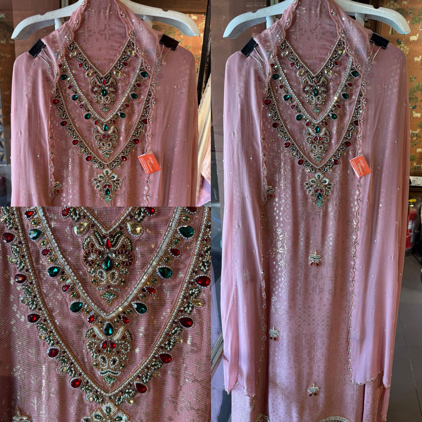 Beautiful Suit piece on Georgette with sequence embellished