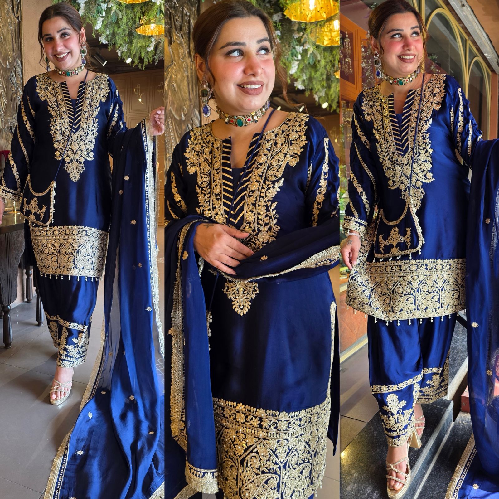 Farshi Salwar Suit Set pure ORGANZA SATIN