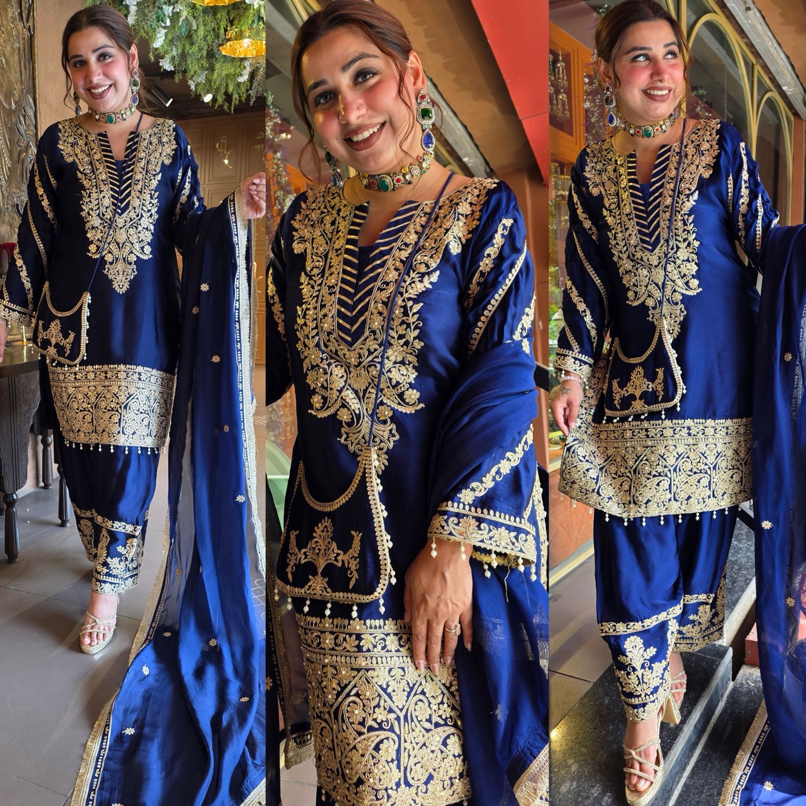 Farshi Salwar Suit Set pure ORGANZA SATIN