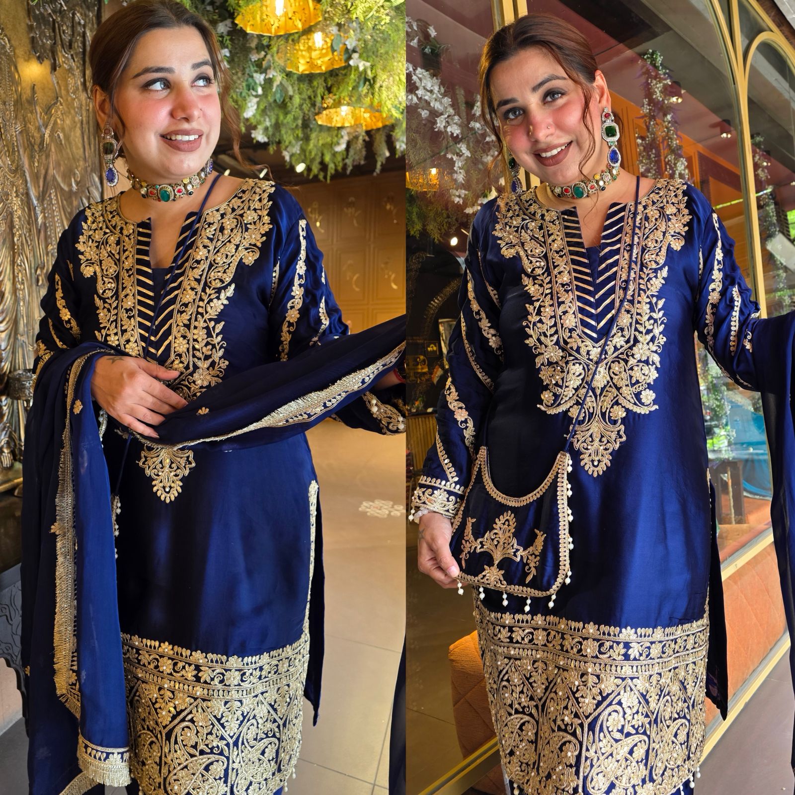 Farshi Salwar Suit Set pure ORGANZA SATIN