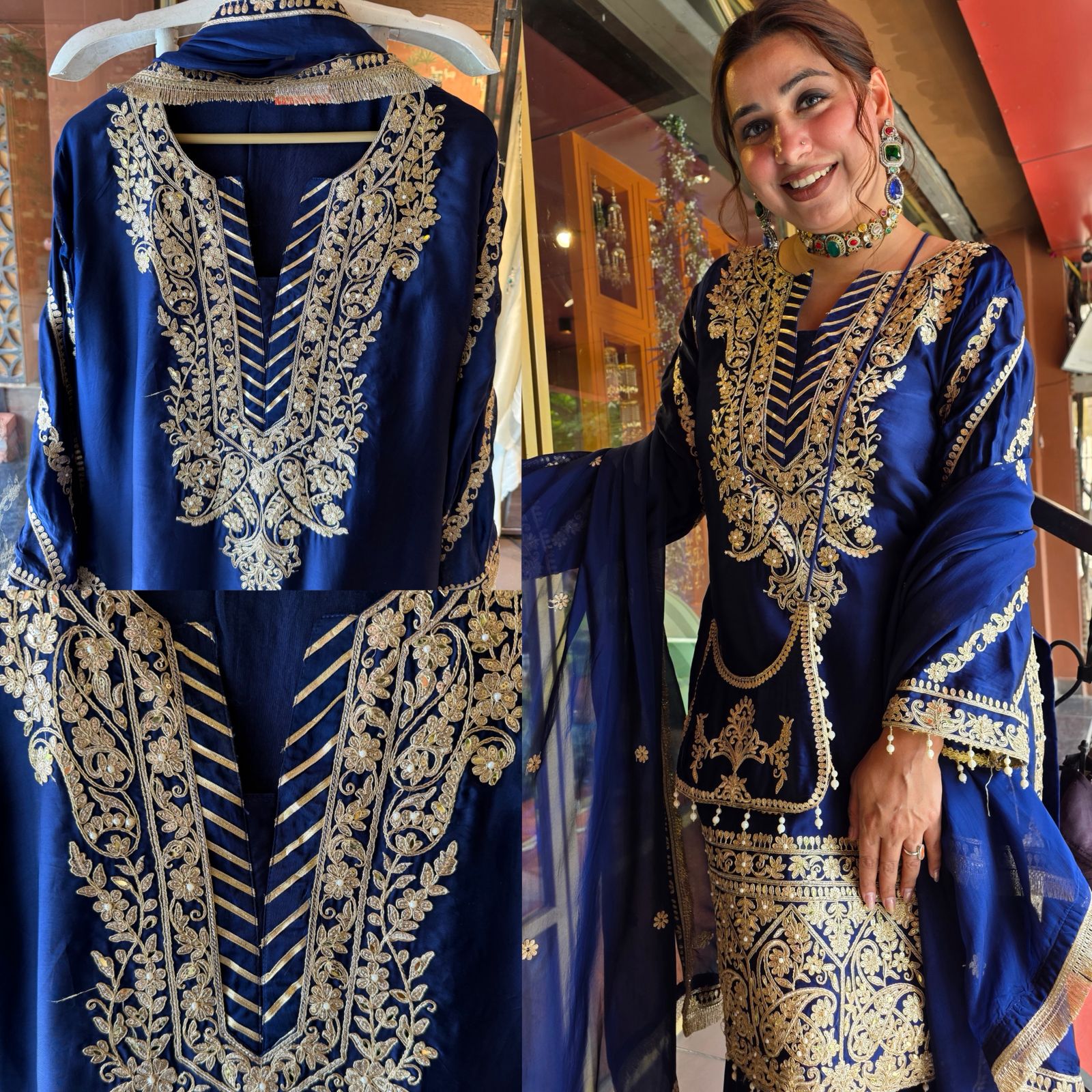 Farshi Salwar Suit Set pure ORGANZA SATIN
