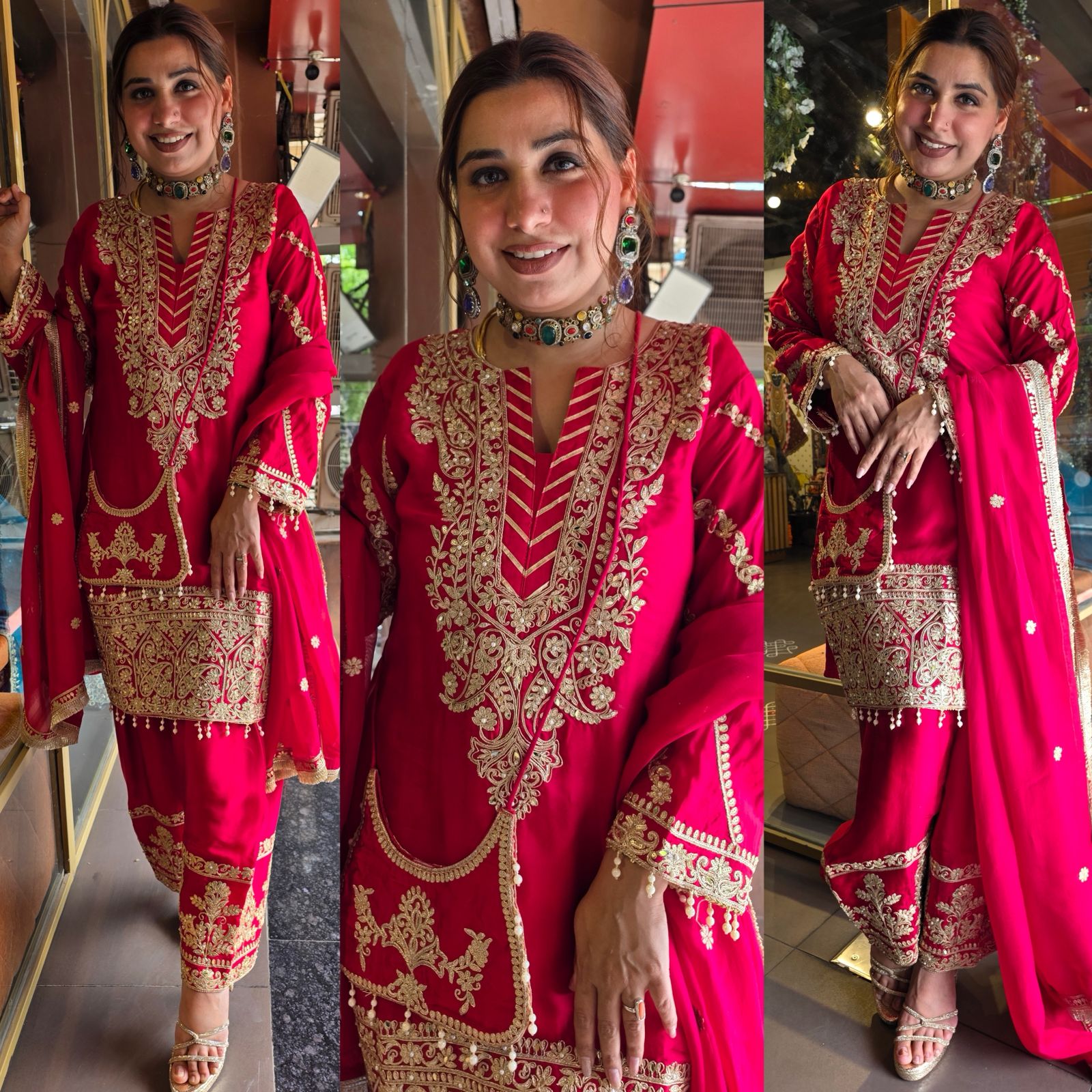 Farshi Salwar Suit Set pure ORGANZA SATIN