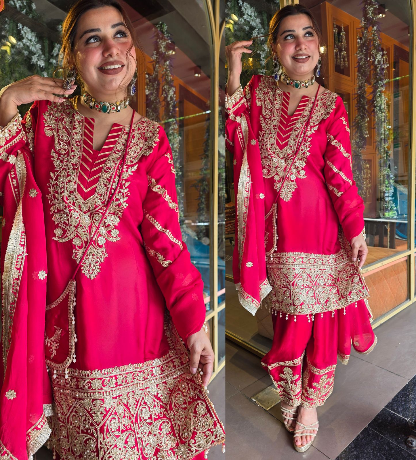 Farshi Salwar Suit Set pure ORGANZA SATIN