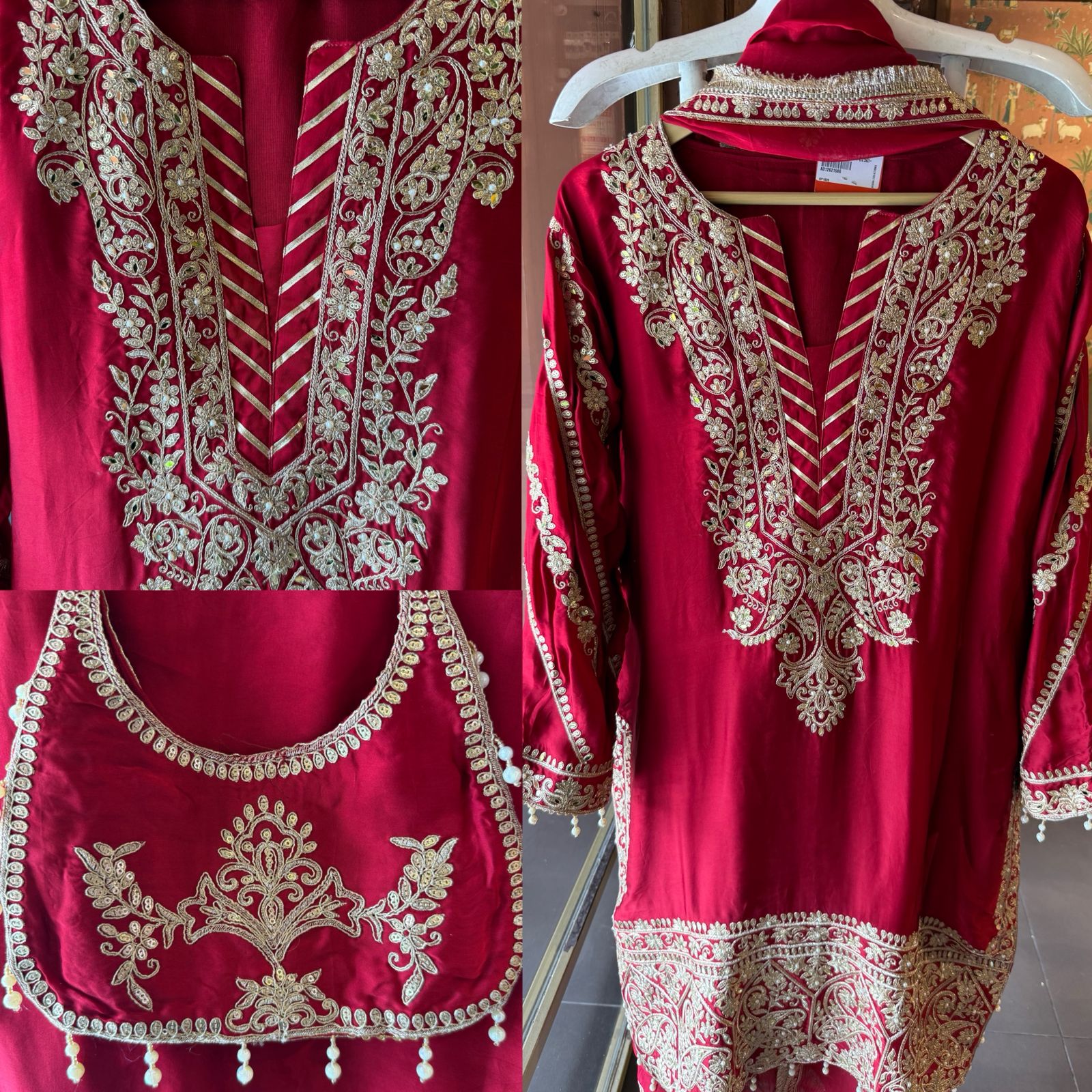 Farshi Salwar Suit Set pure ORGANZA SATIN